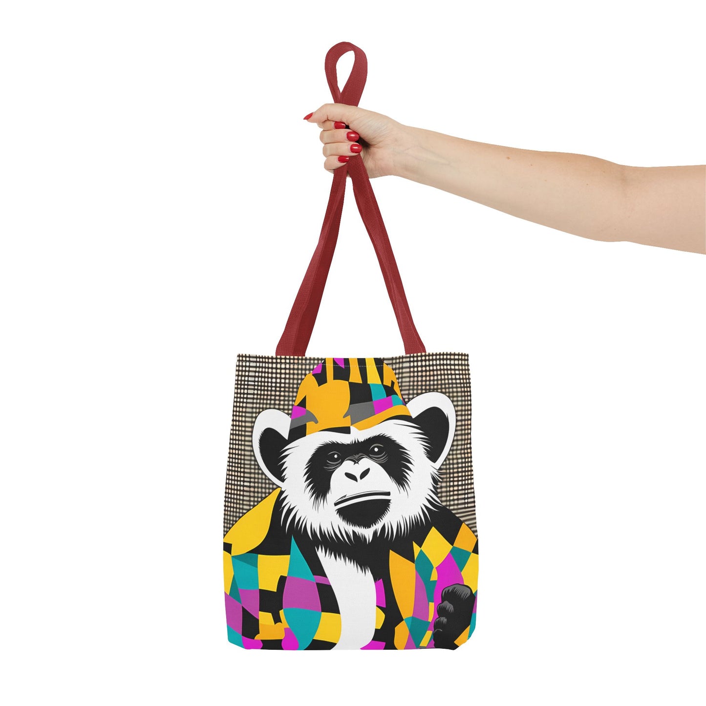 Geometric Monkey Tote Bag