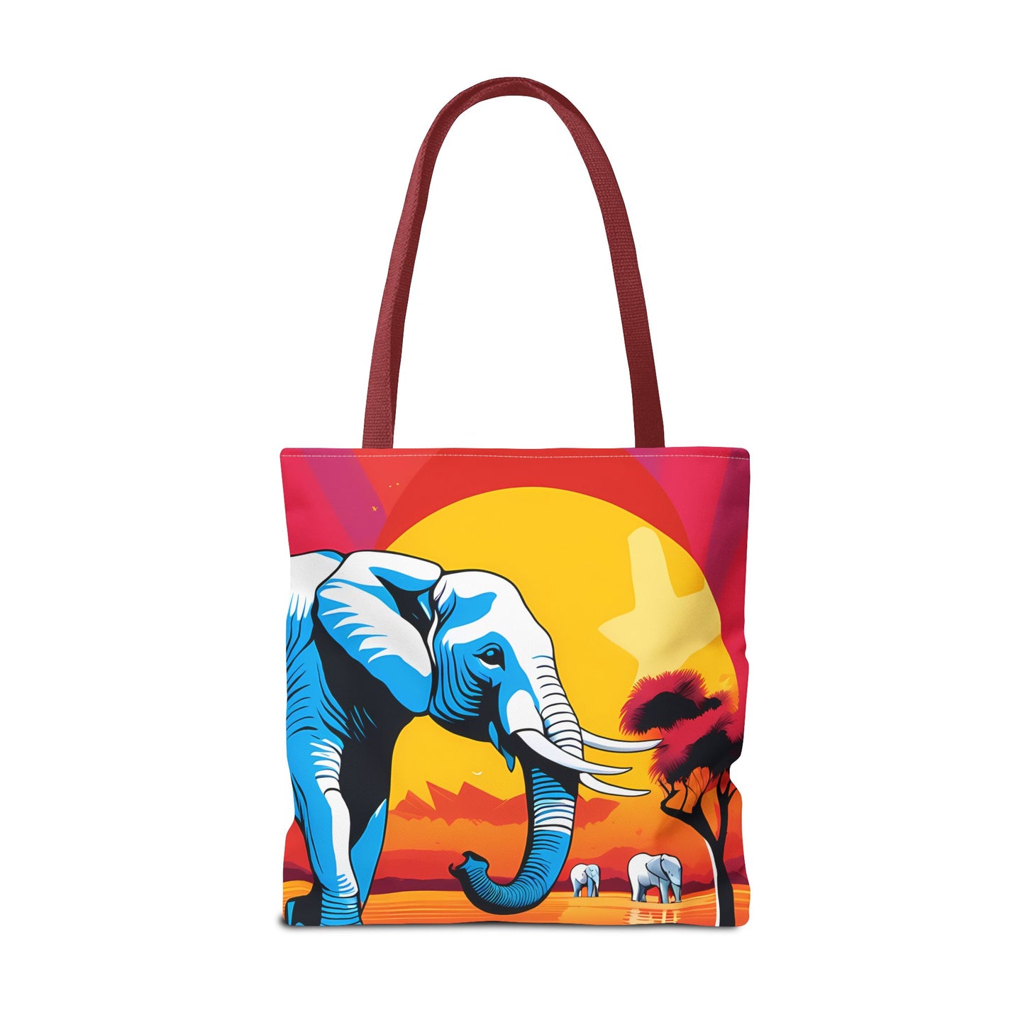 Safari Sunset Elephant Tote Bag