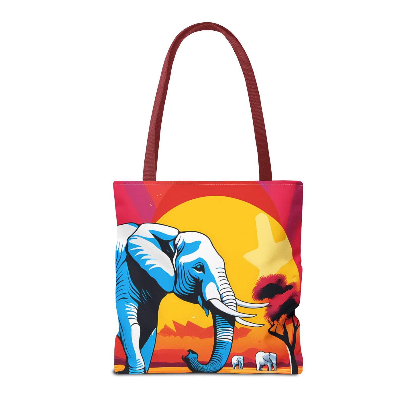 Safari Sunset Elephant Tote Bag