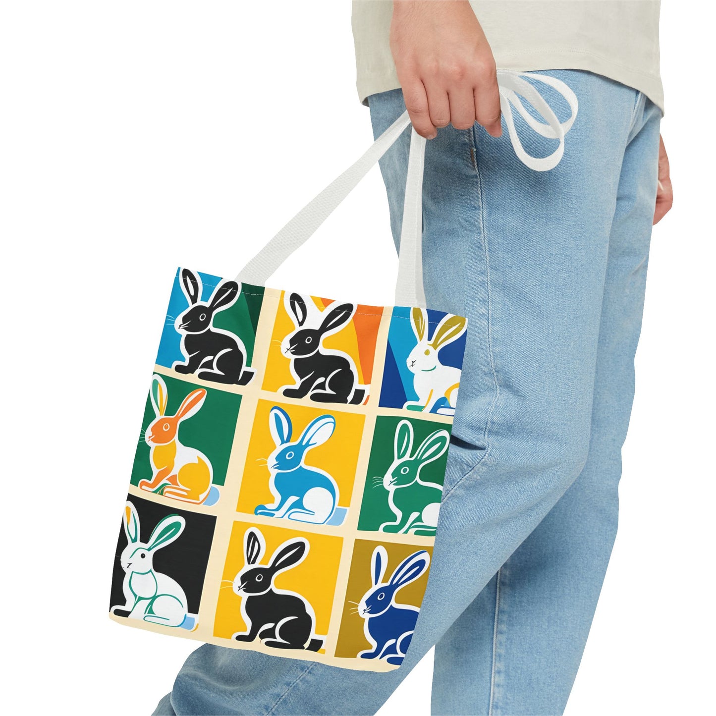 Rabbit Patchwork Tote Bag