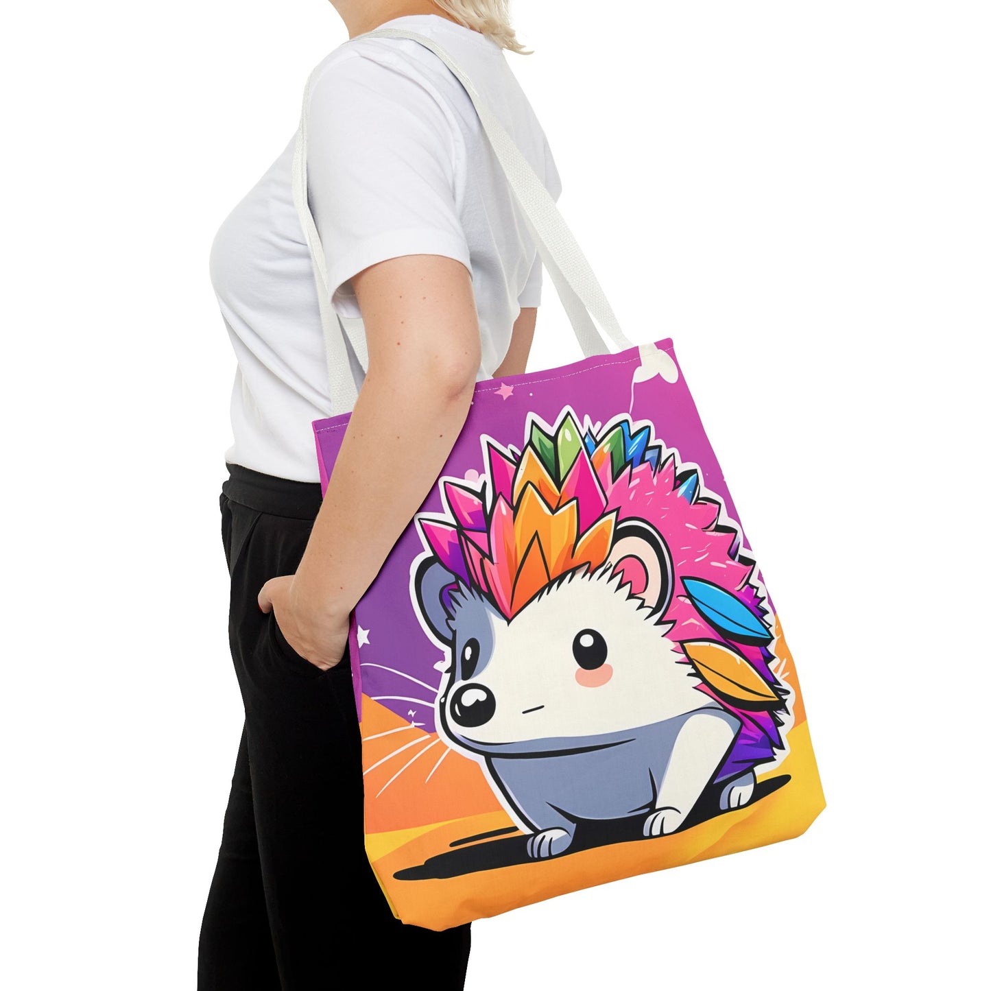 Rainbow Hedgehog Tote Bag