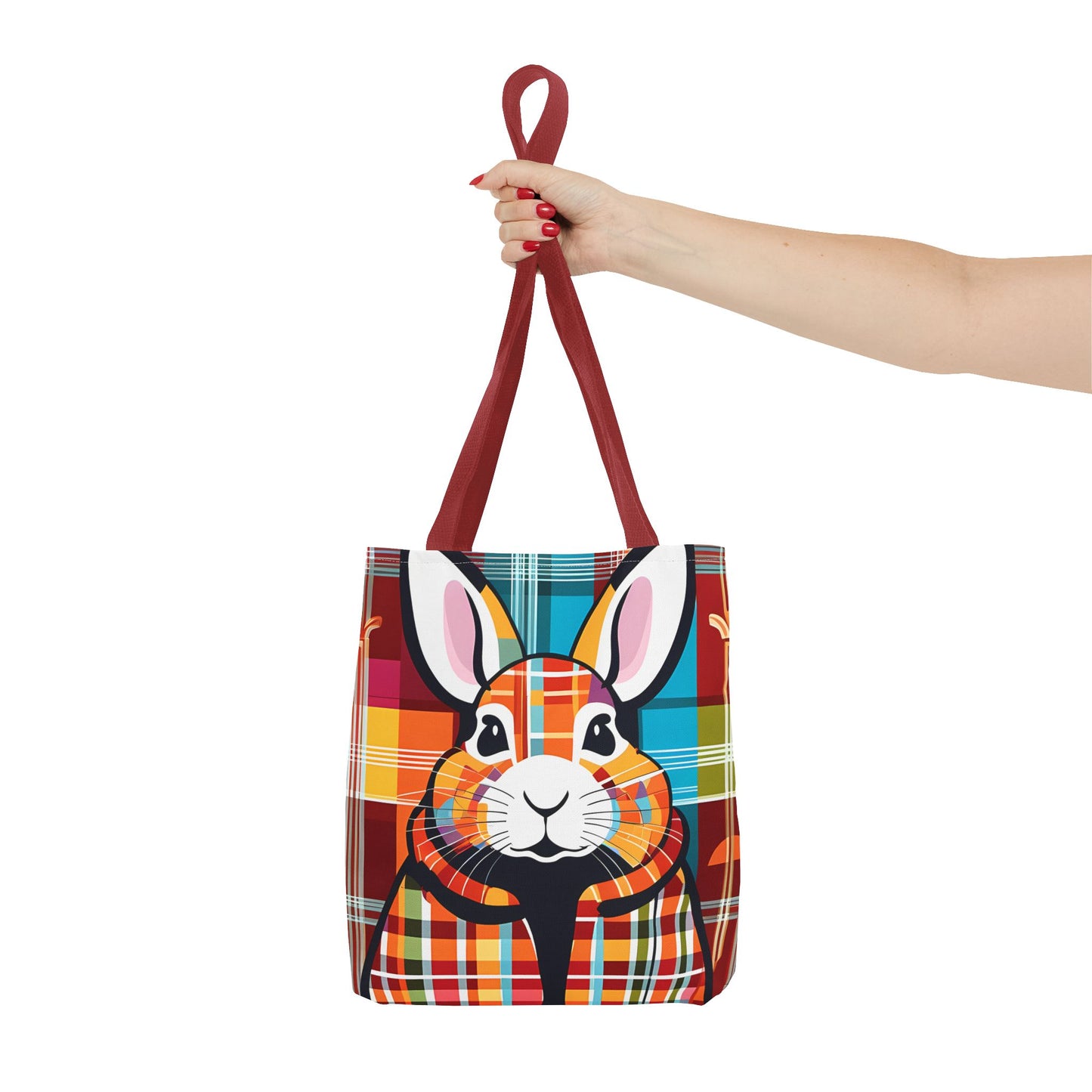 Plaid Bunny Tote Bag