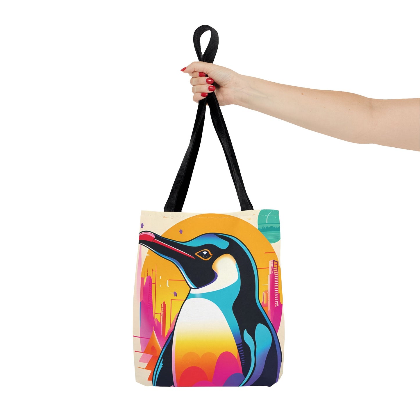 Penguin Cityscape Tote Bag
