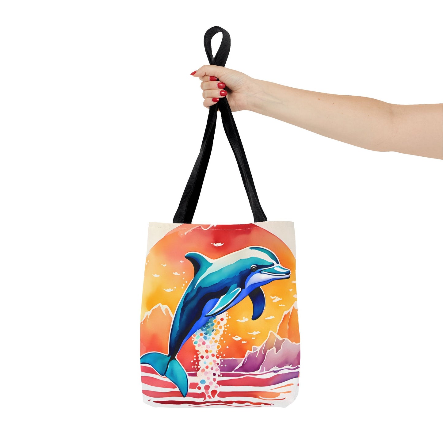 Sunset Dolphin Tote Bag
