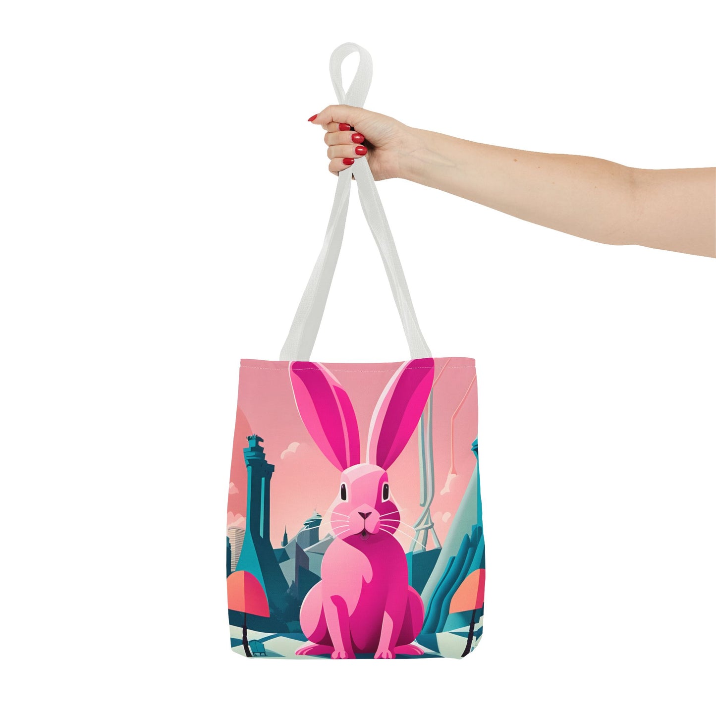 Urban Pink Rabbit Tote Bag