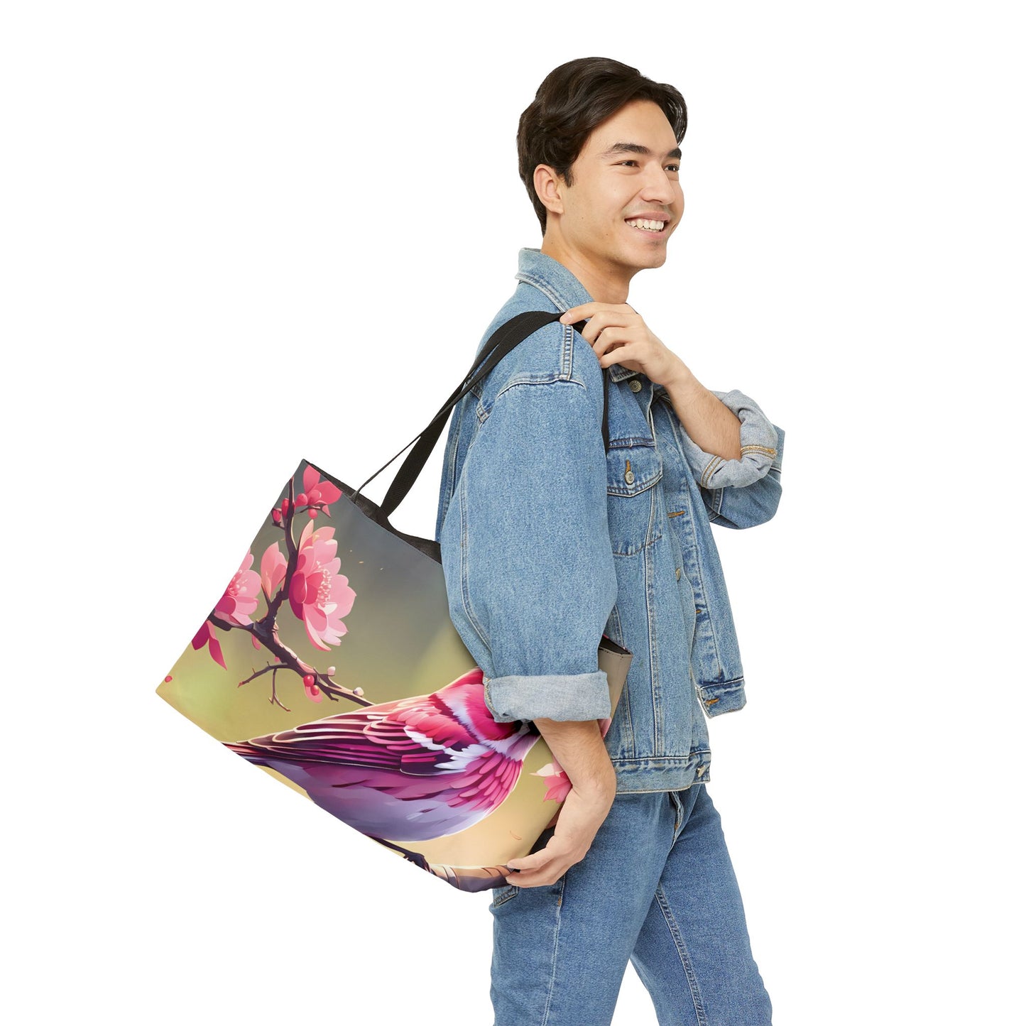 Pink Finch Tote Bag