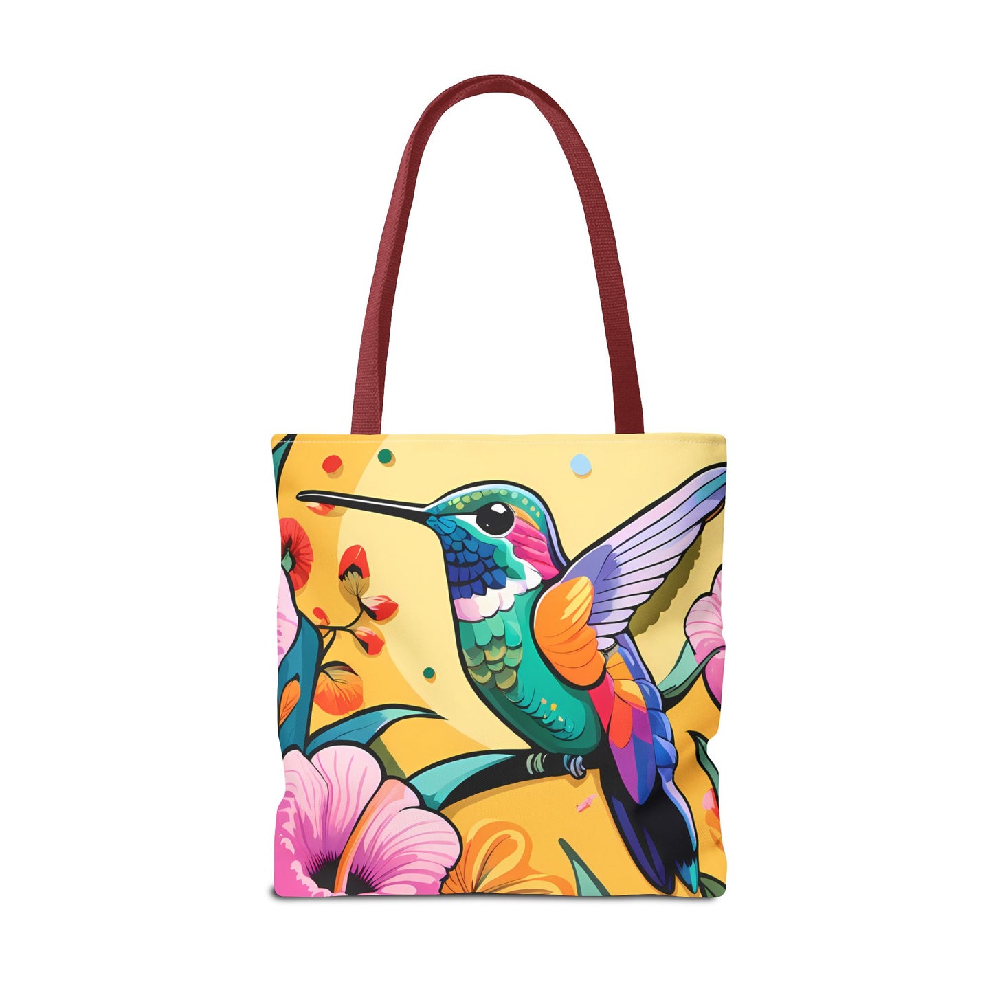 Floral Hummingbird Tote Bag