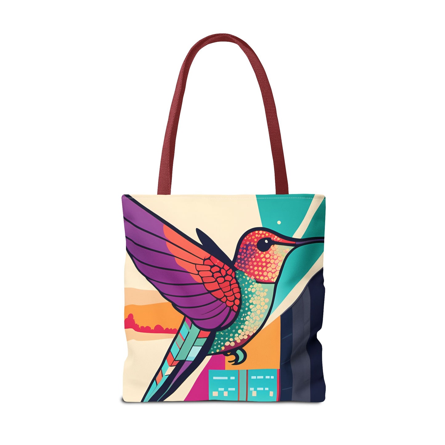 Colorful City Hummingbird Tote Bag