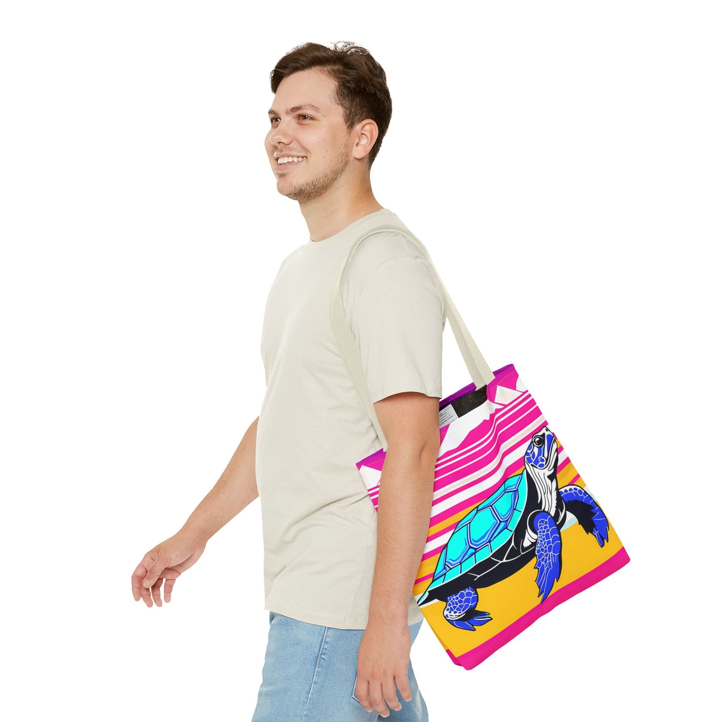 Retro Turtle Beach Tote Bag