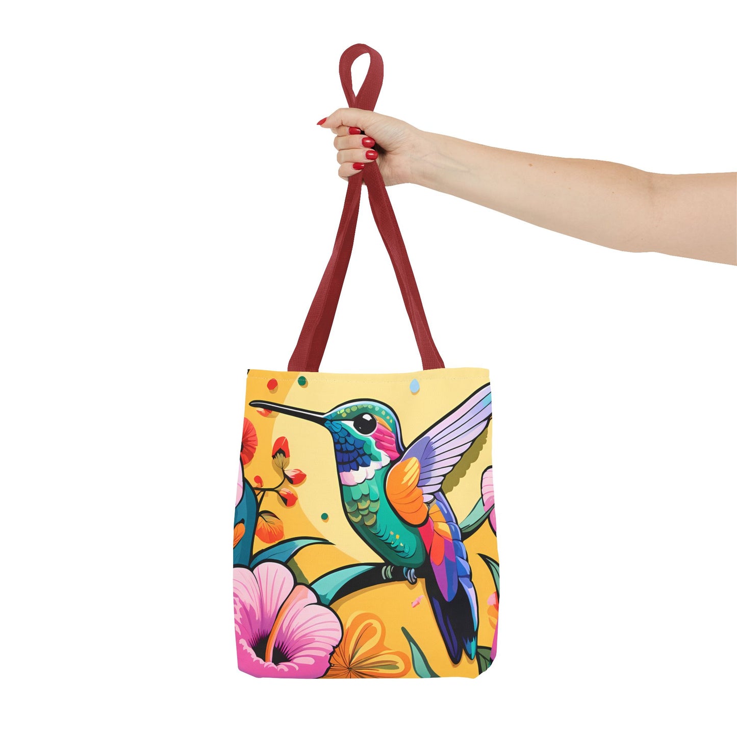 Floral Hummingbird Tote Bag