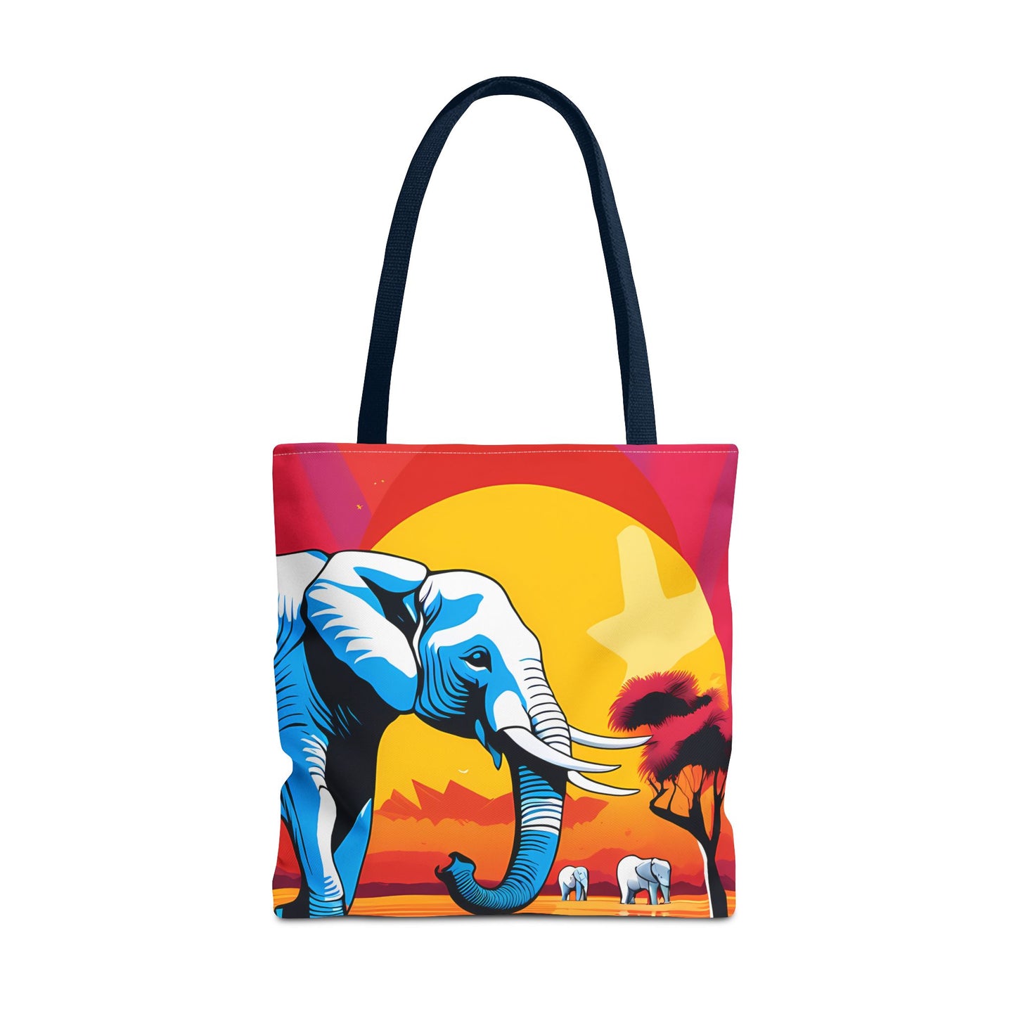 Safari Sunset Elephant Tote Bag
