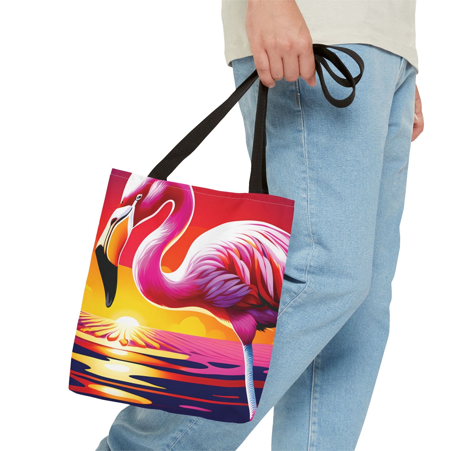 Sunset Flamingo Tote Bag
