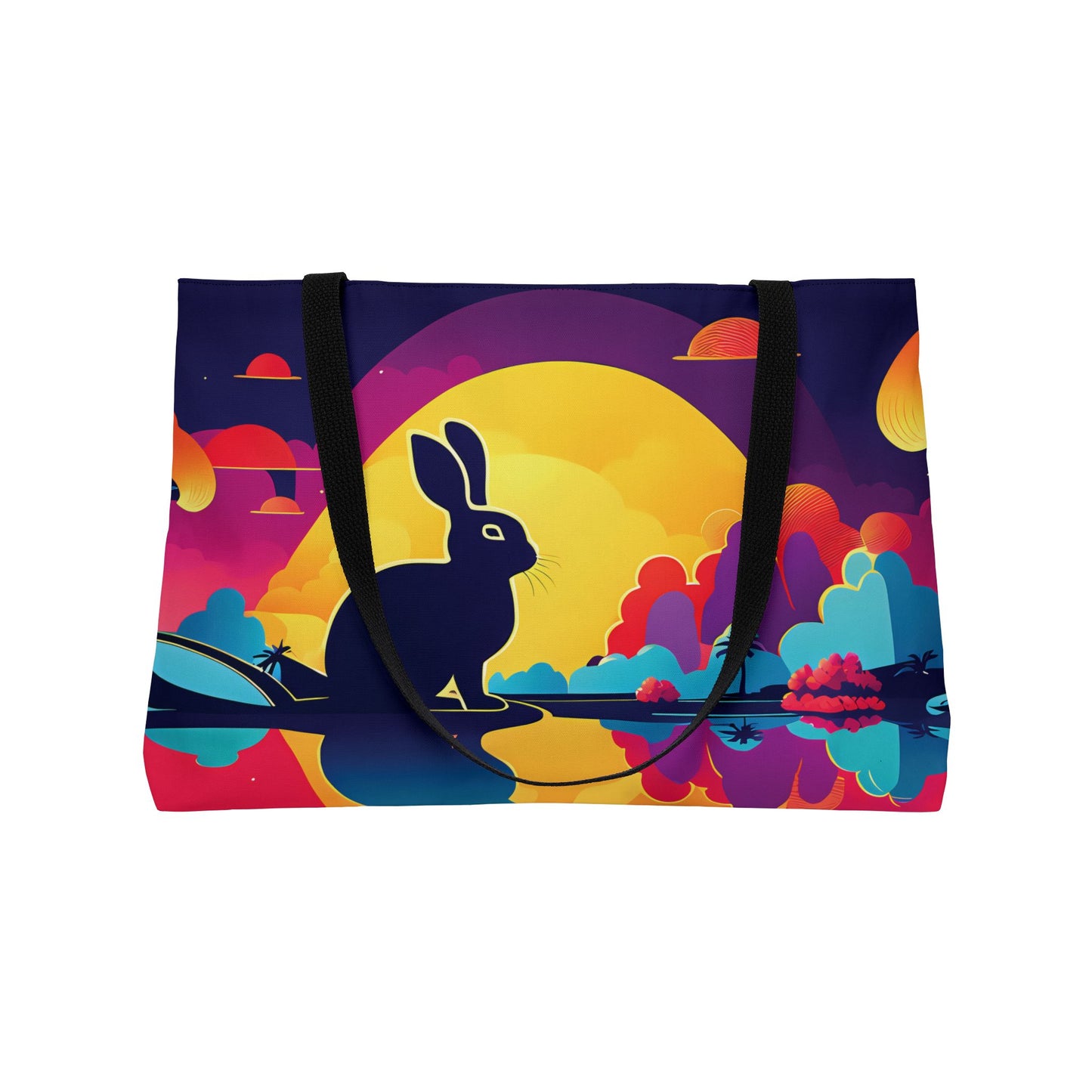 Mystical Moonrise Rabbit Tote Bag