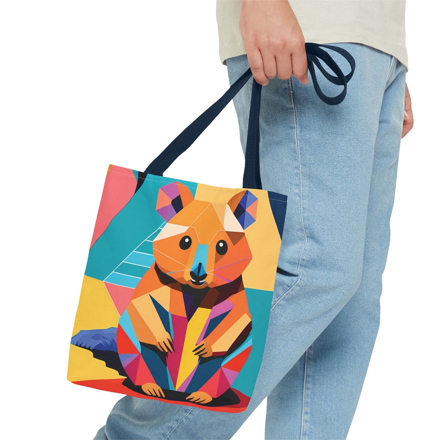 Geometric Quokka Tote Bag