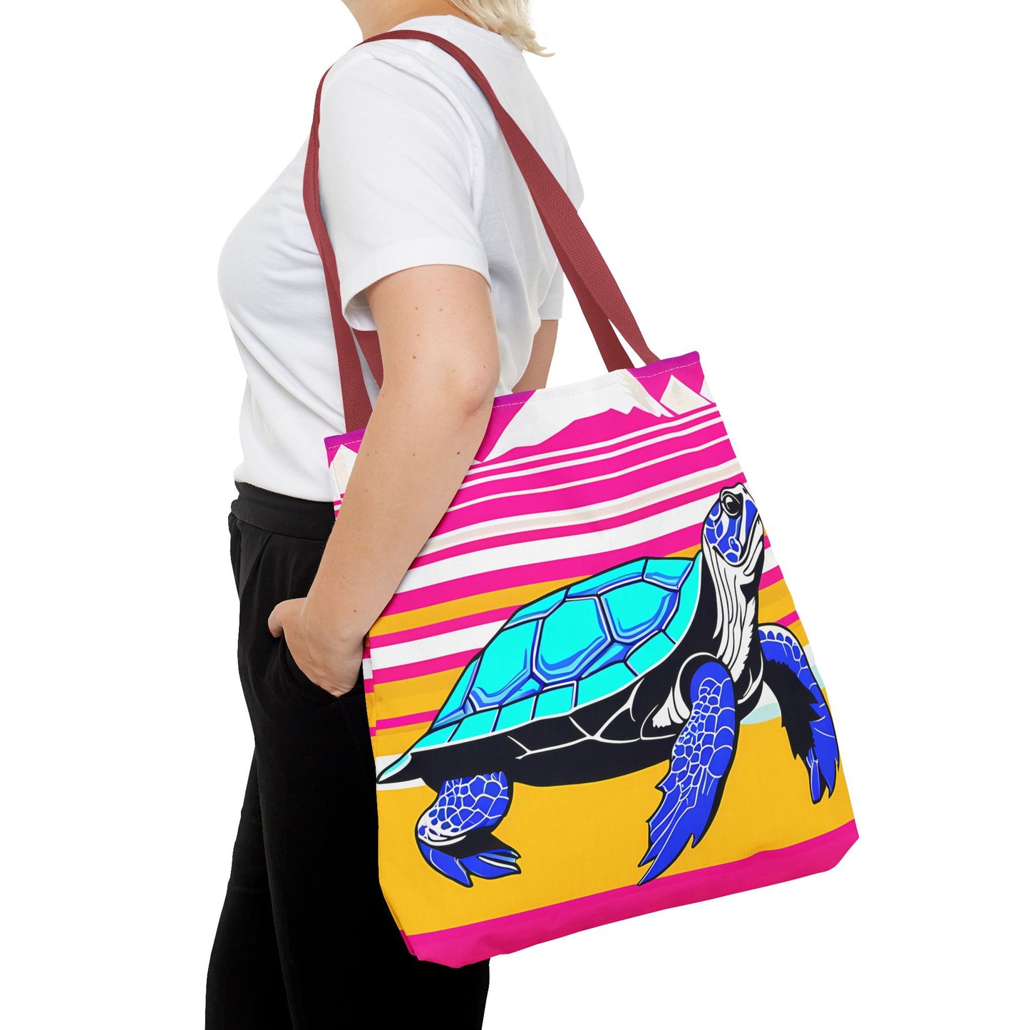 Retro Turtle Beach Tote Bag