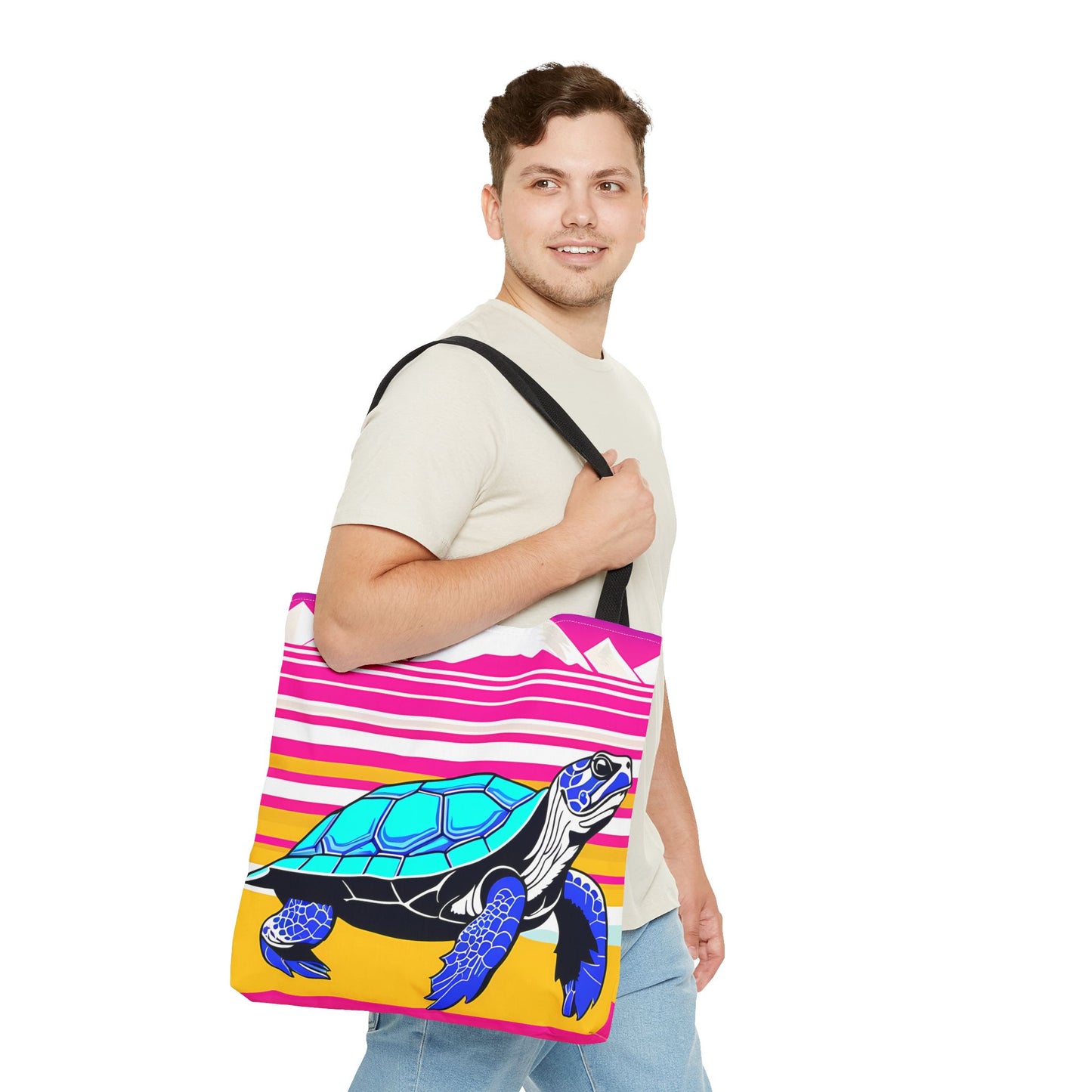 Retro Turtle Beach Tote Bag