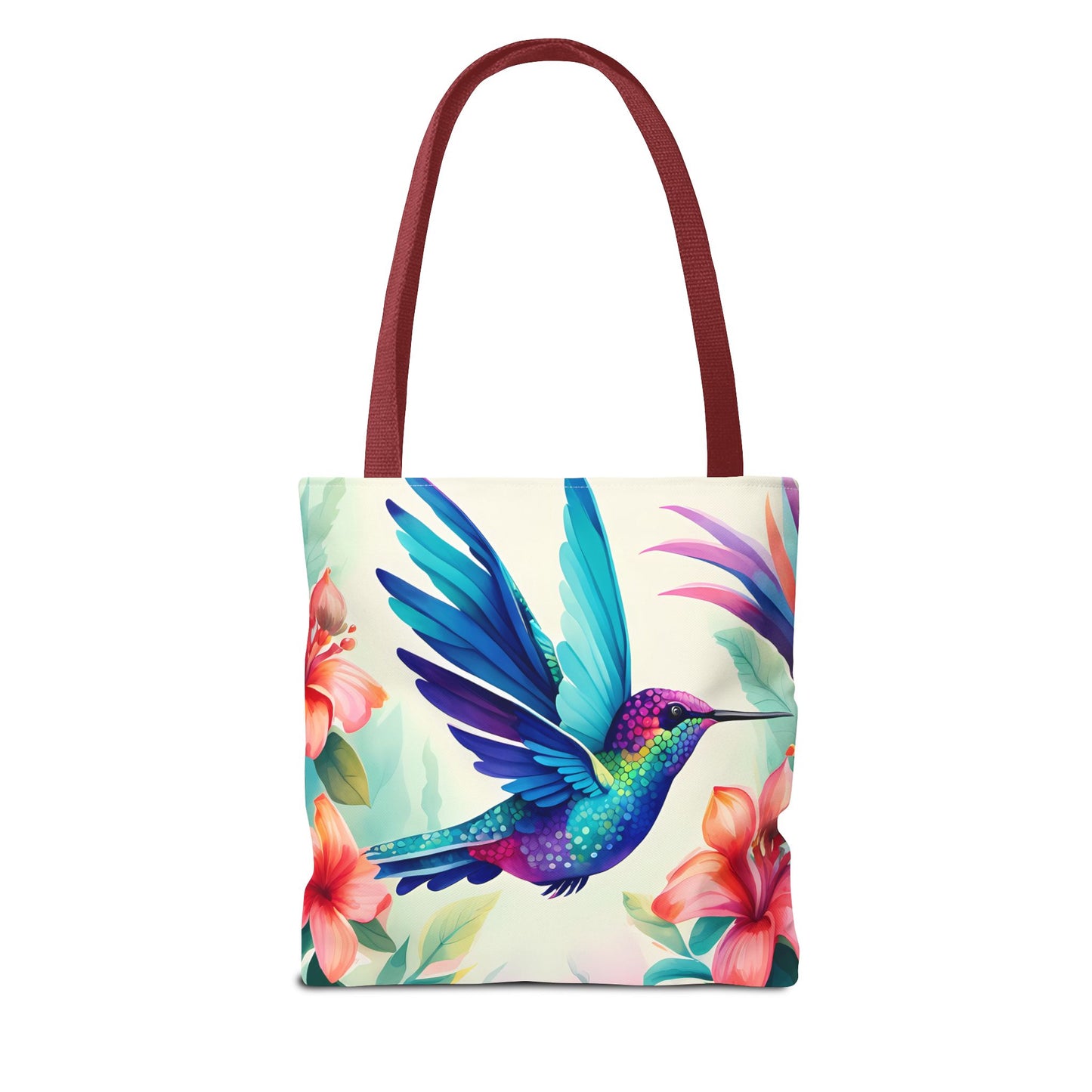 Floral Hummingbird Tote Bag