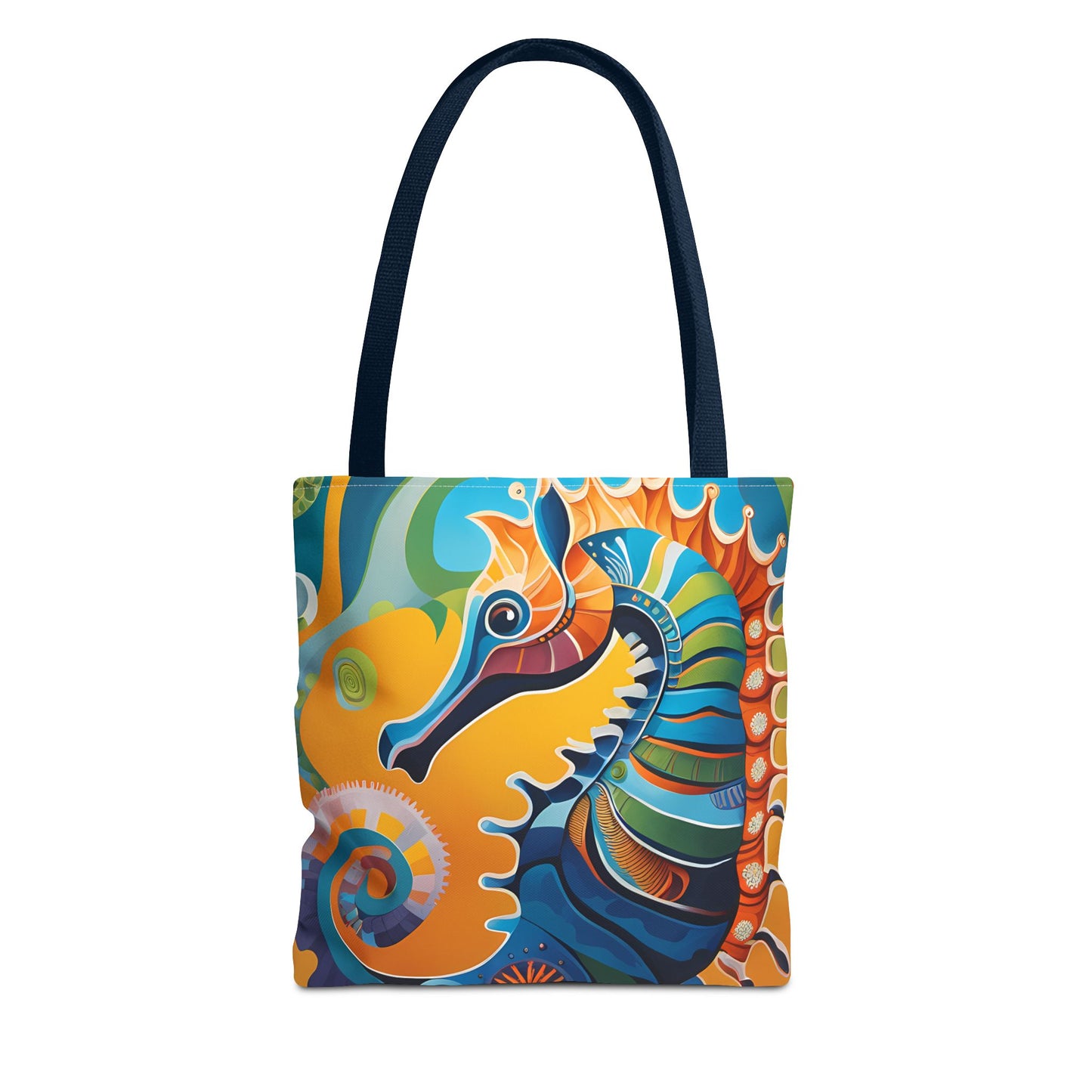 Psychedelic Seahorse Tote Bag