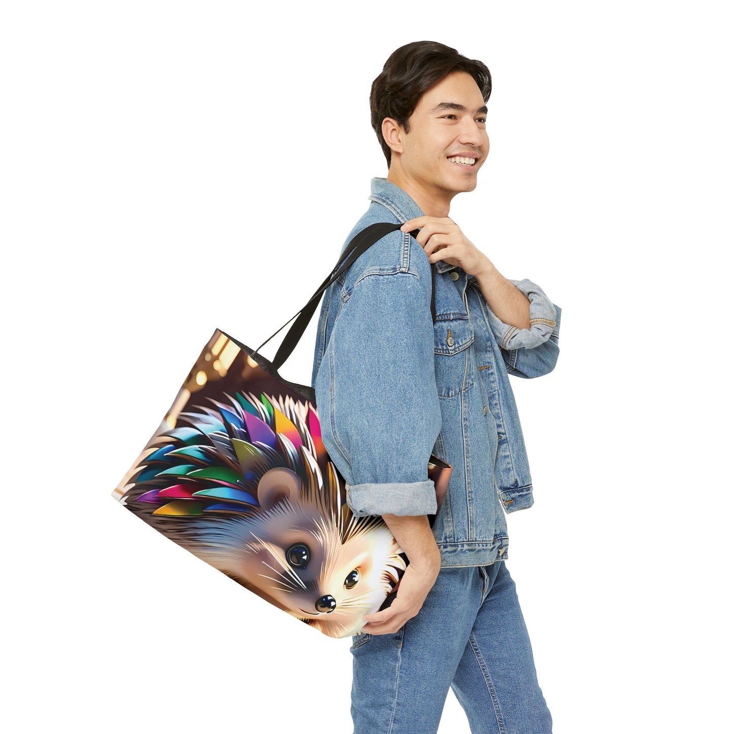 Rainbow Hedgehog Tote Bag
