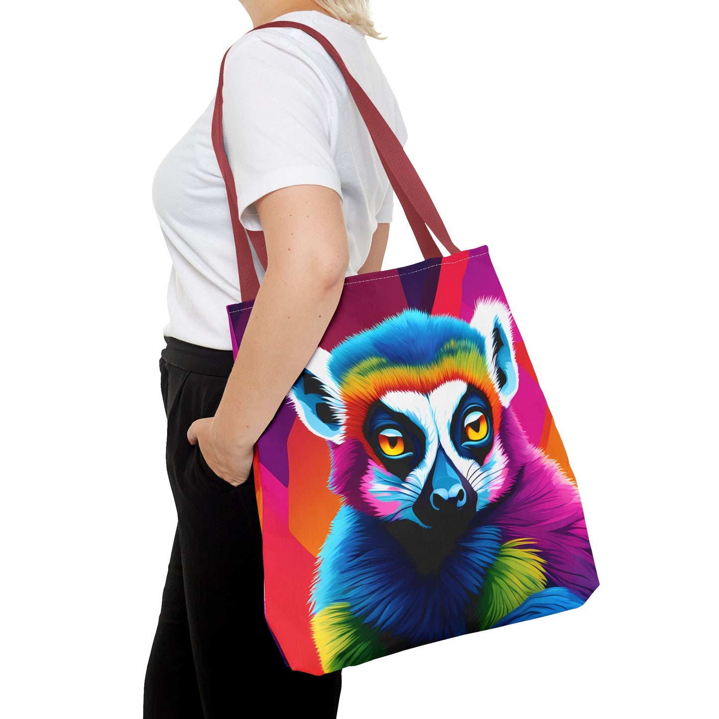 Psychedelic Lemur Tote Bag