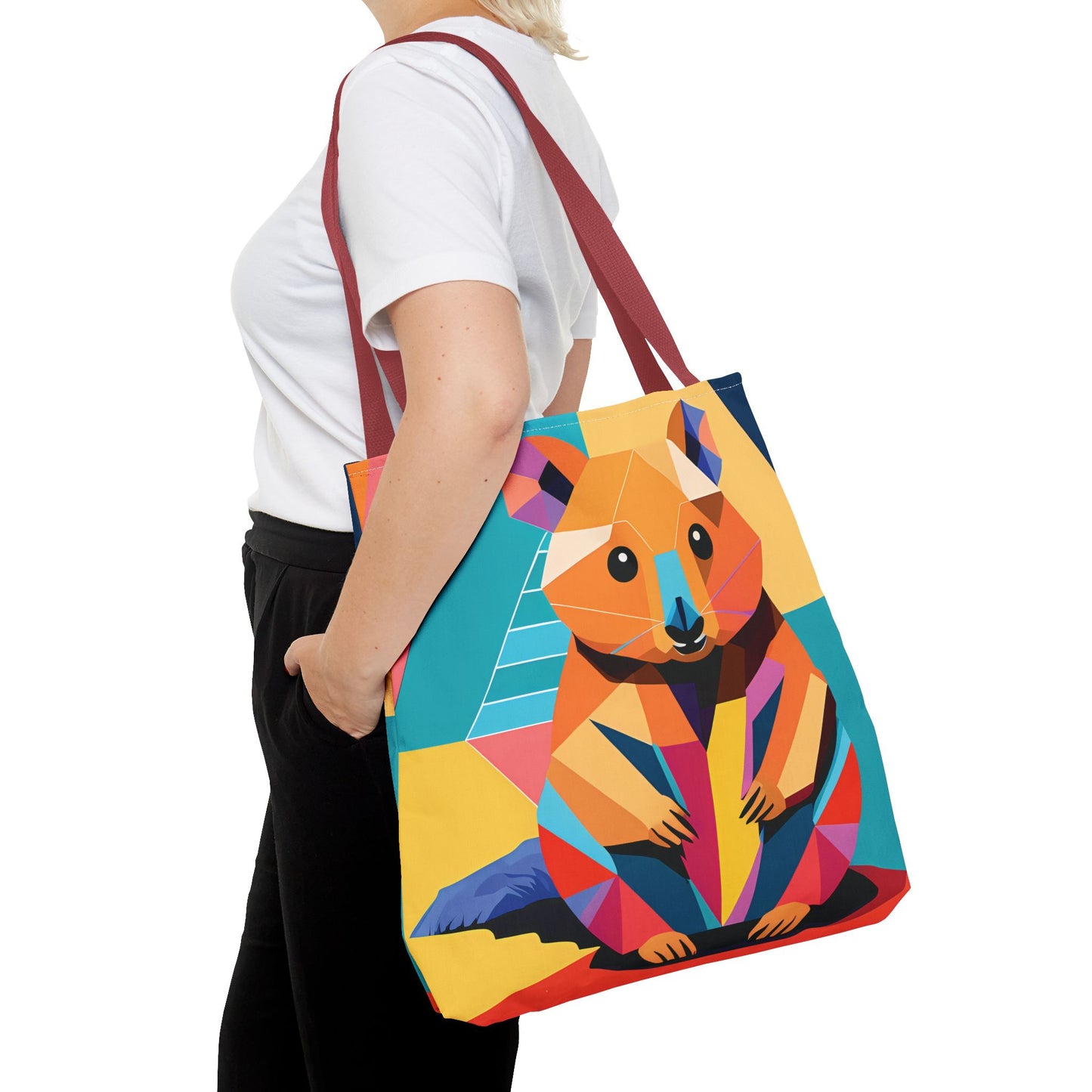 Geometric Quokka Tote Bag