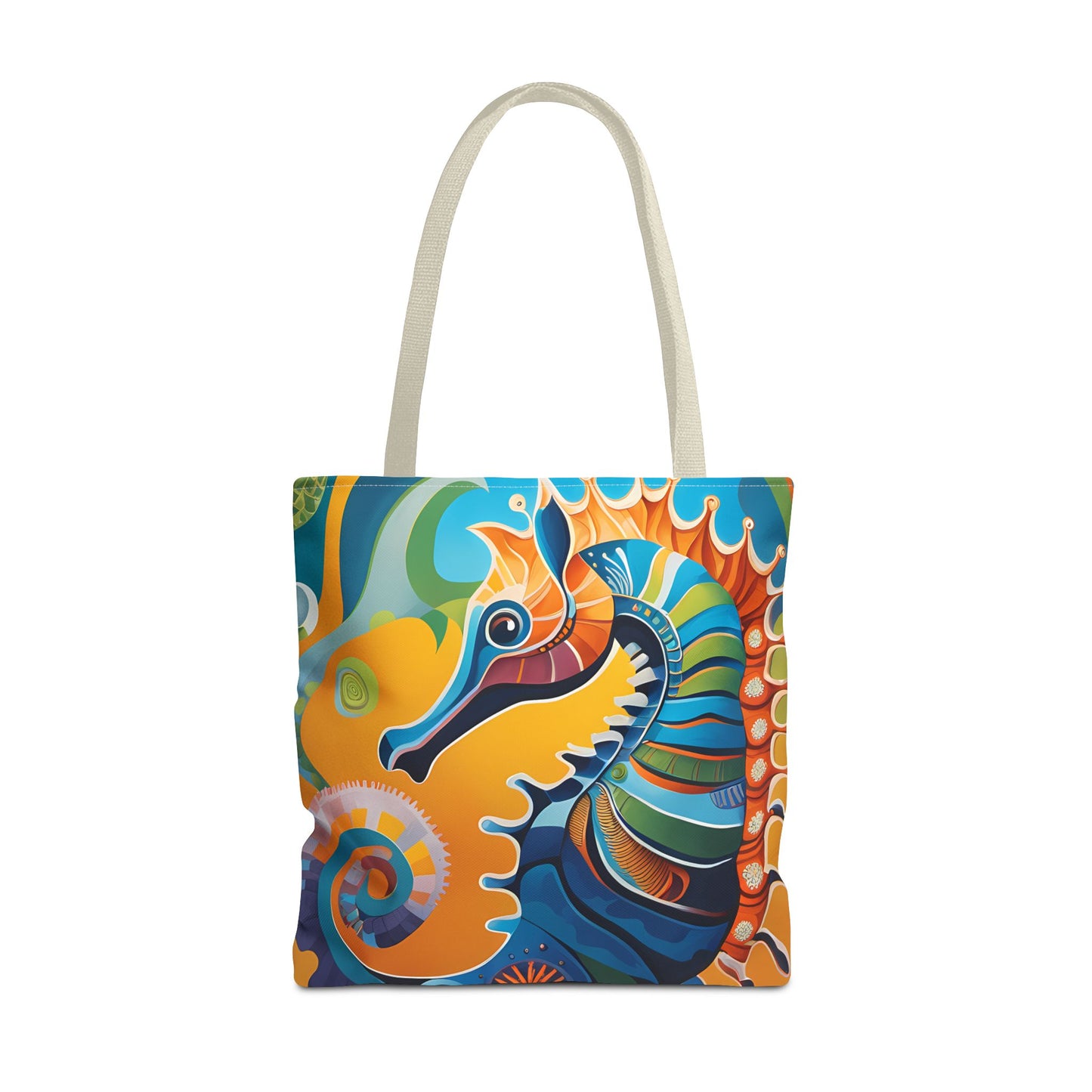 Psychedelic Seahorse Tote Bag