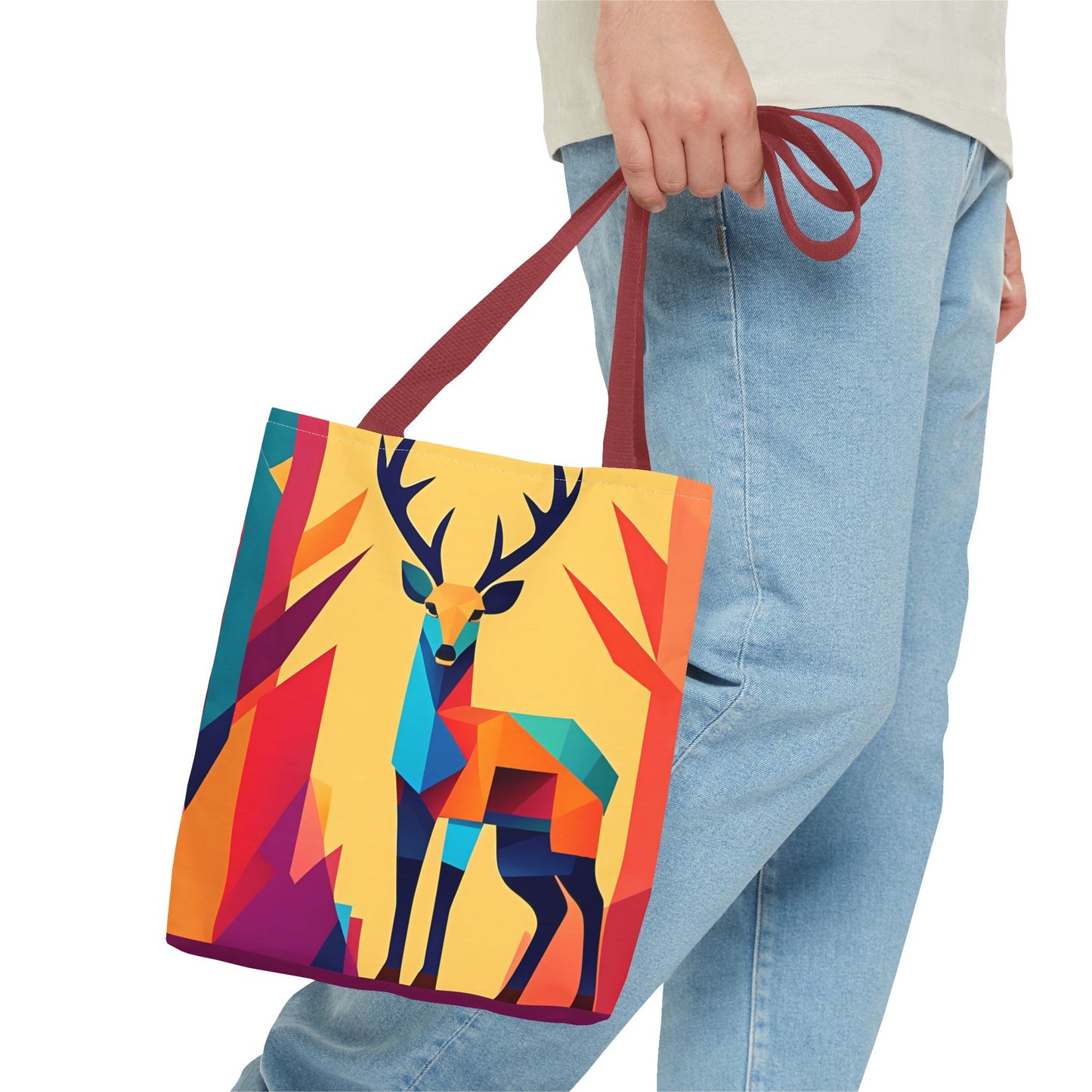 Geometric Deer Tote Bag