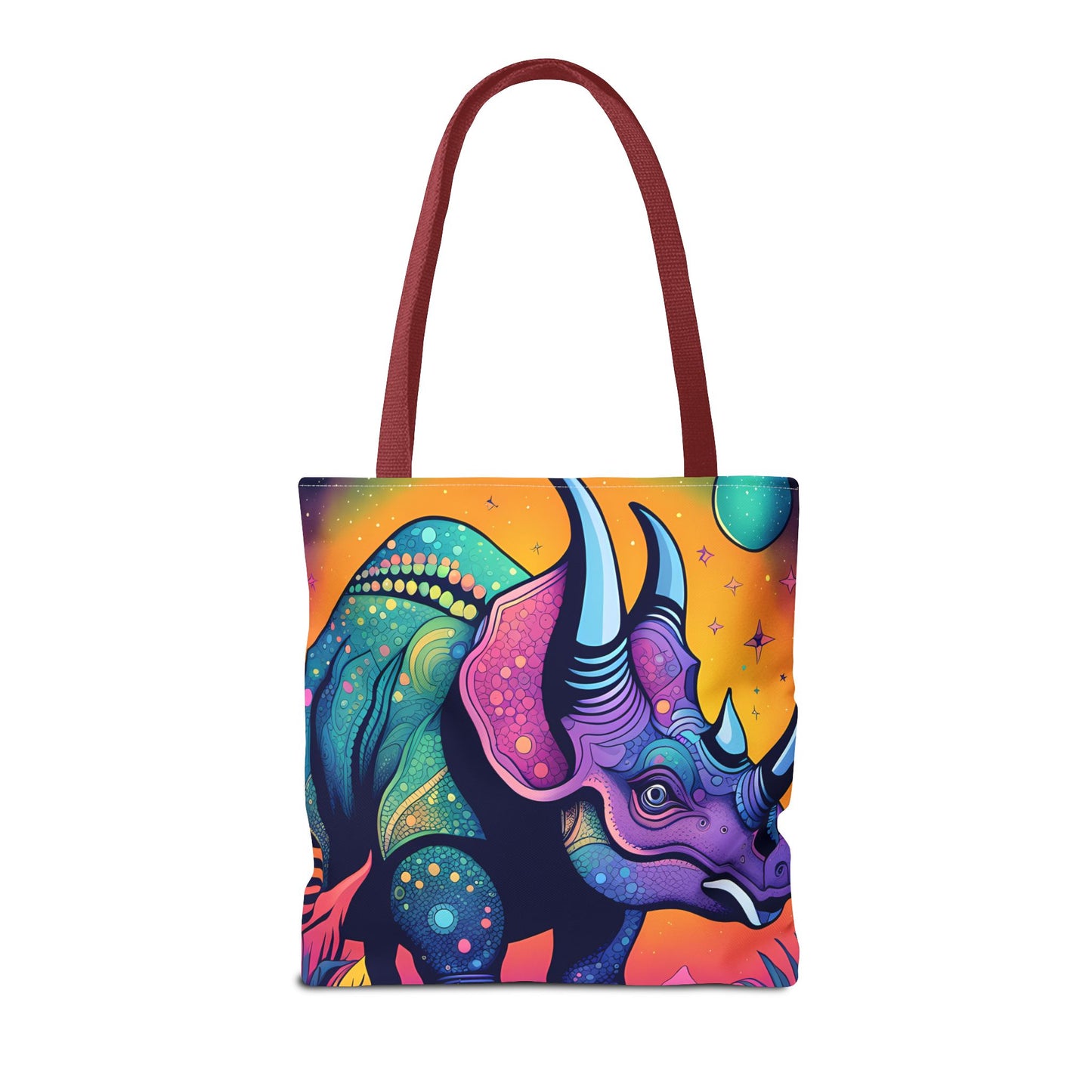Cosmic Triceratops Tote Bag