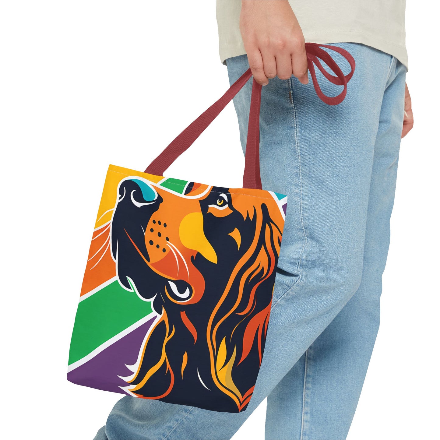 Colorful Irish Setter Tote Bag