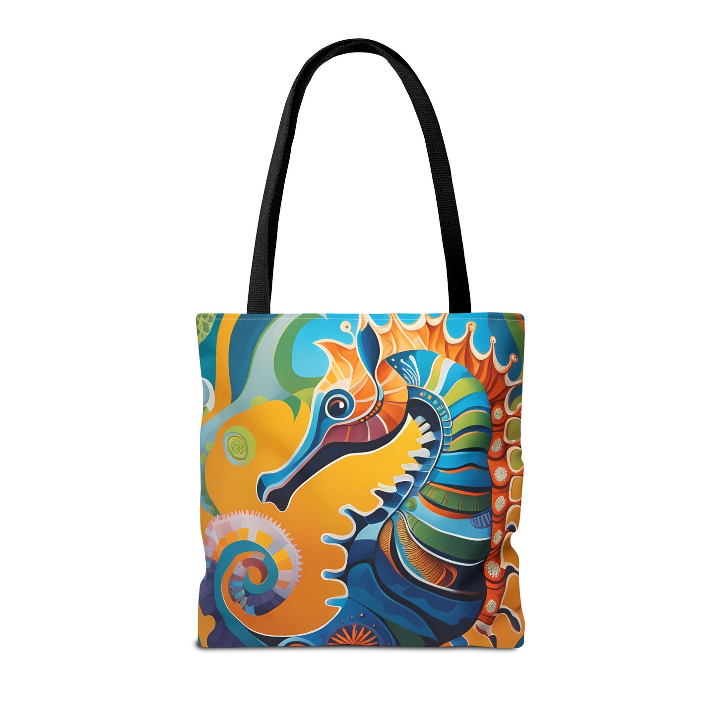 Psychedelic Seahorse Tote Bag