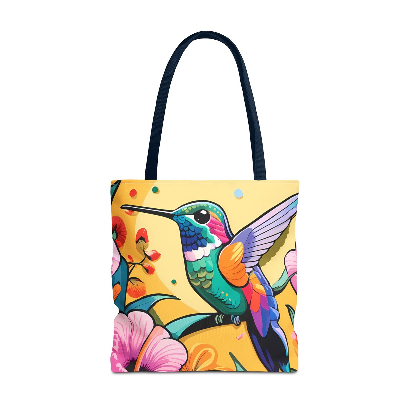 Floral Hummingbird Tote Bag