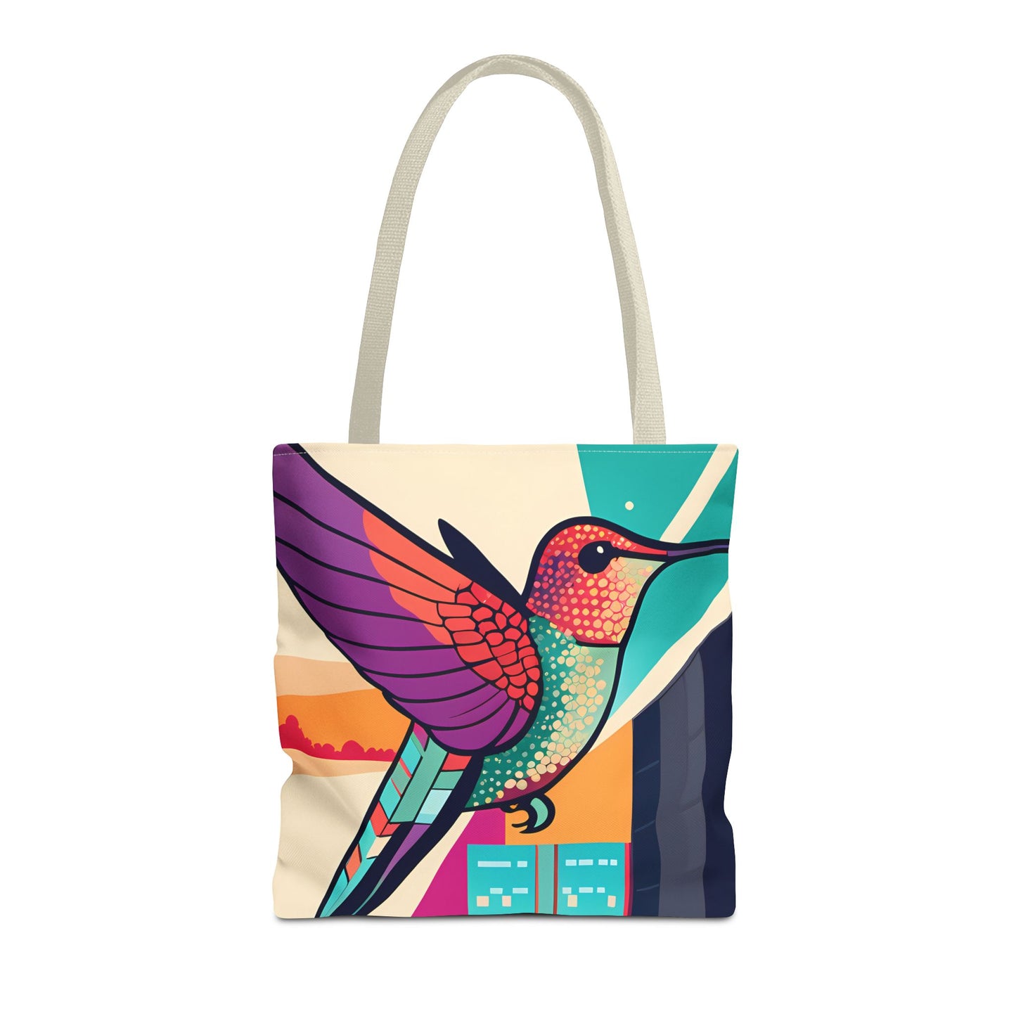 Colorful City Hummingbird Tote Bag