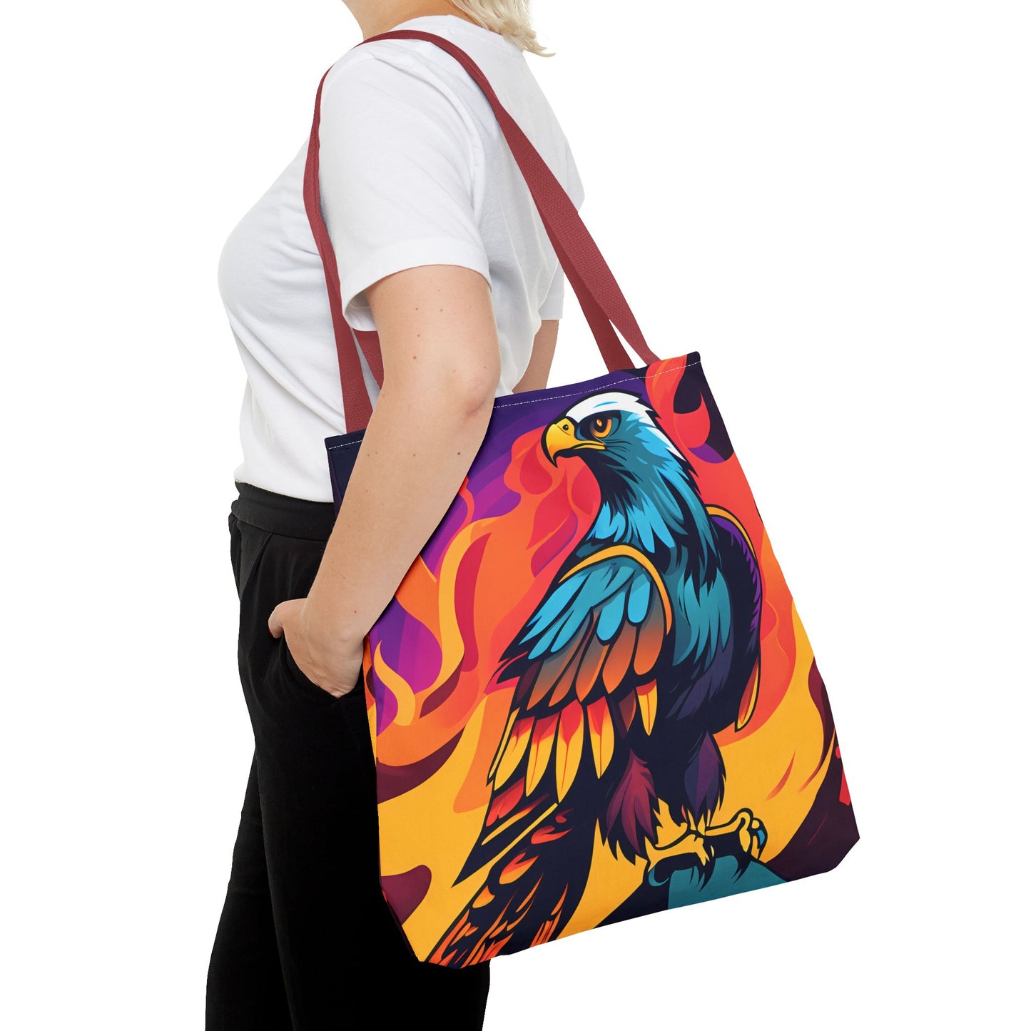 Bold Eagle Fire Tote Bag
