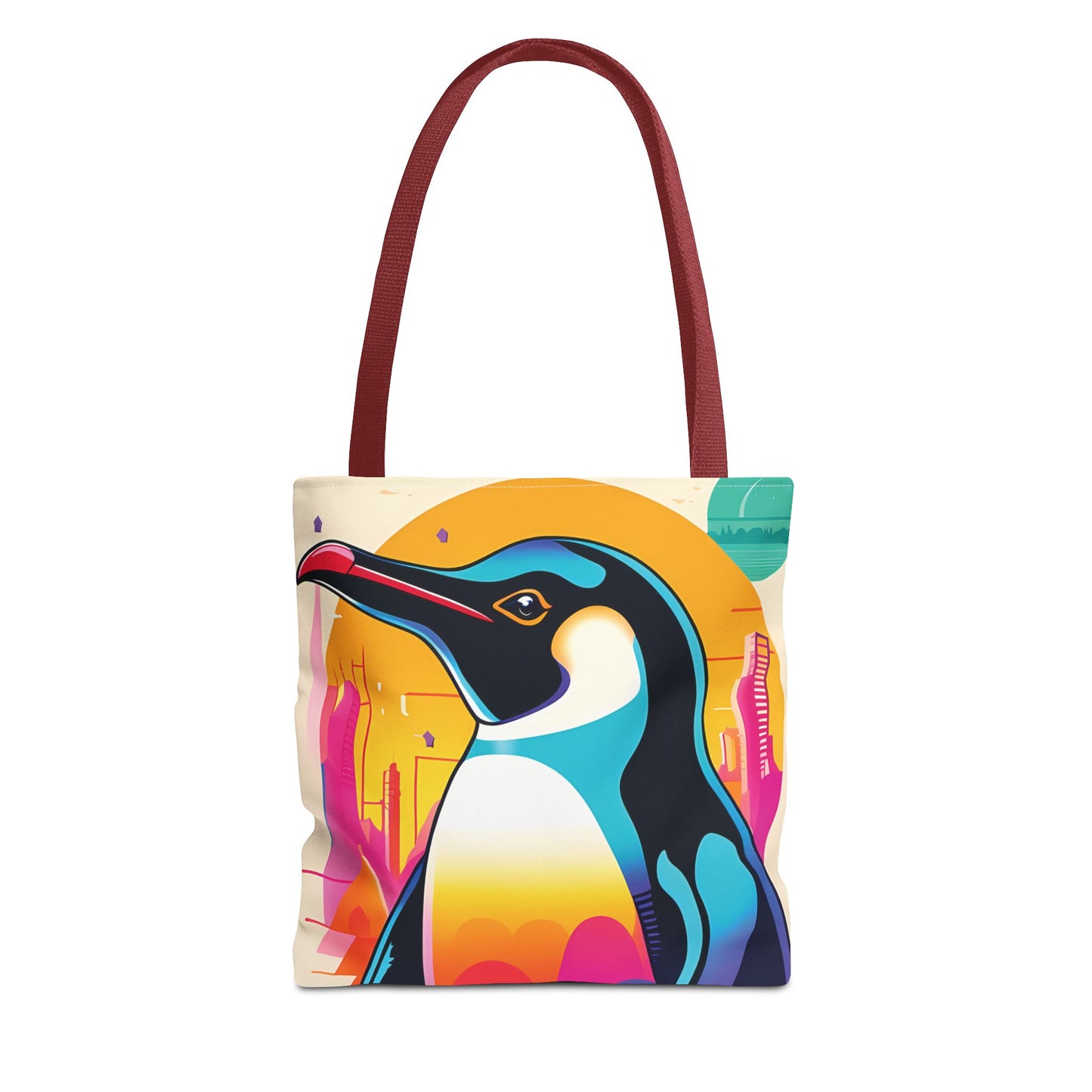 Penguin Cityscape Tote Bag