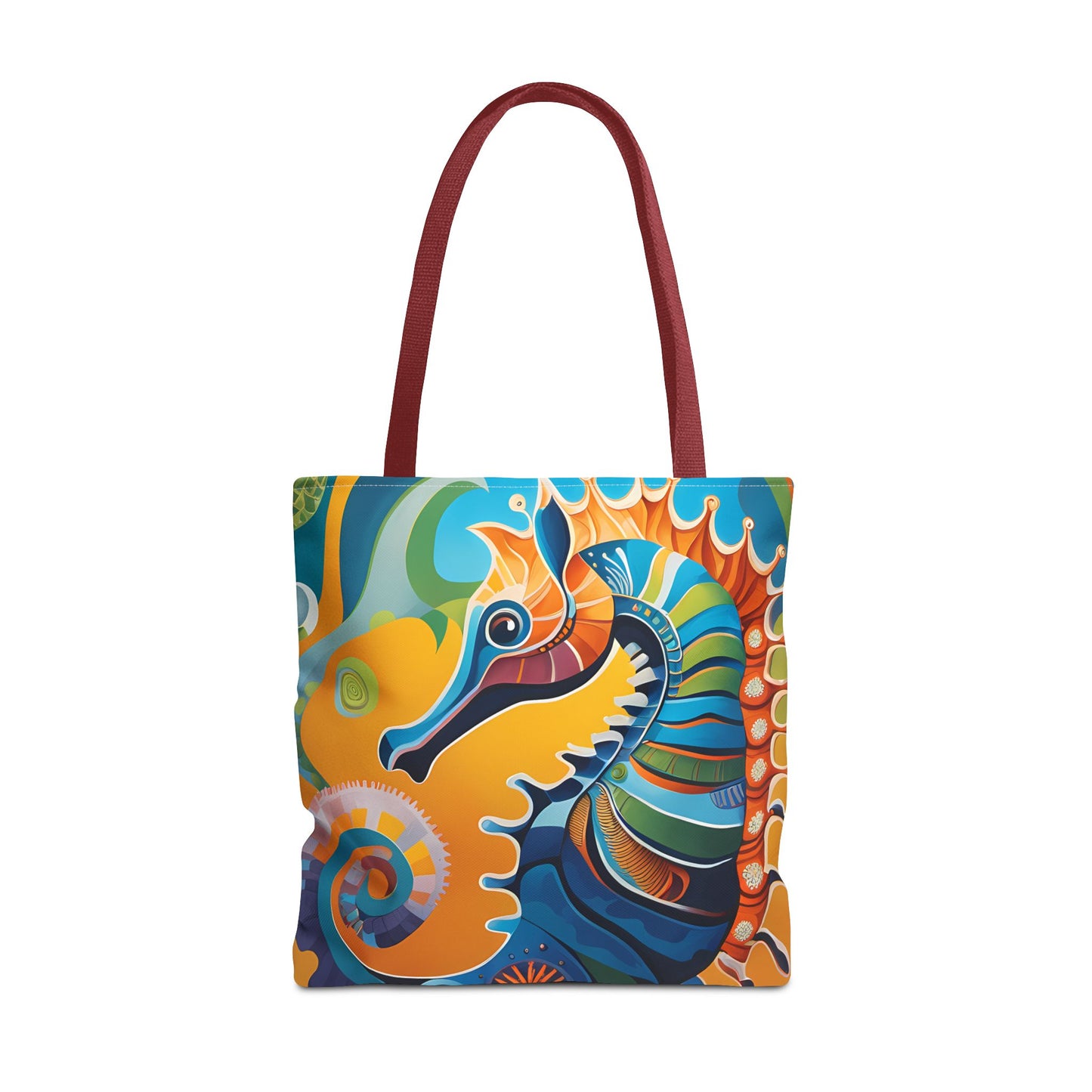 Psychedelic Seahorse Tote Bag