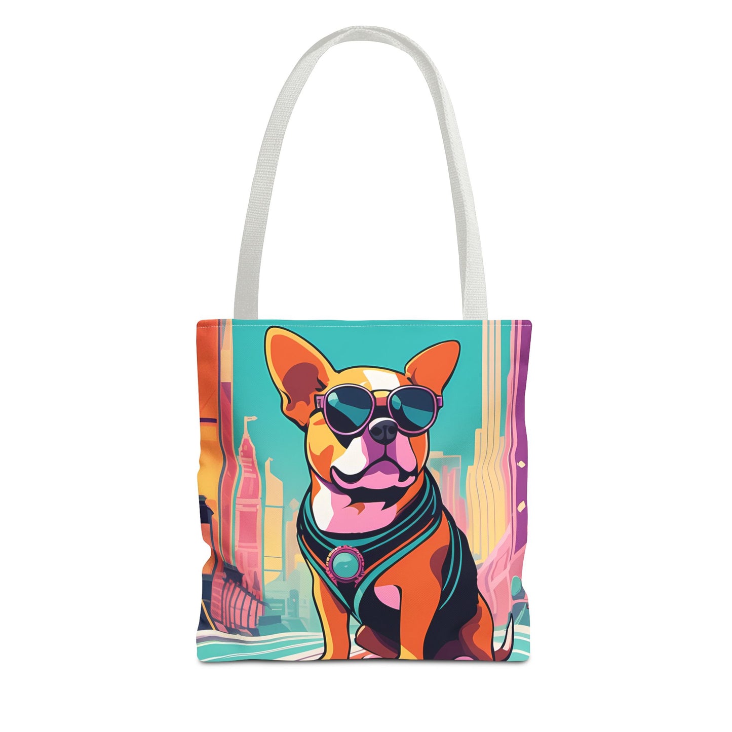 Cool Dog Cityscape Tote Bag
