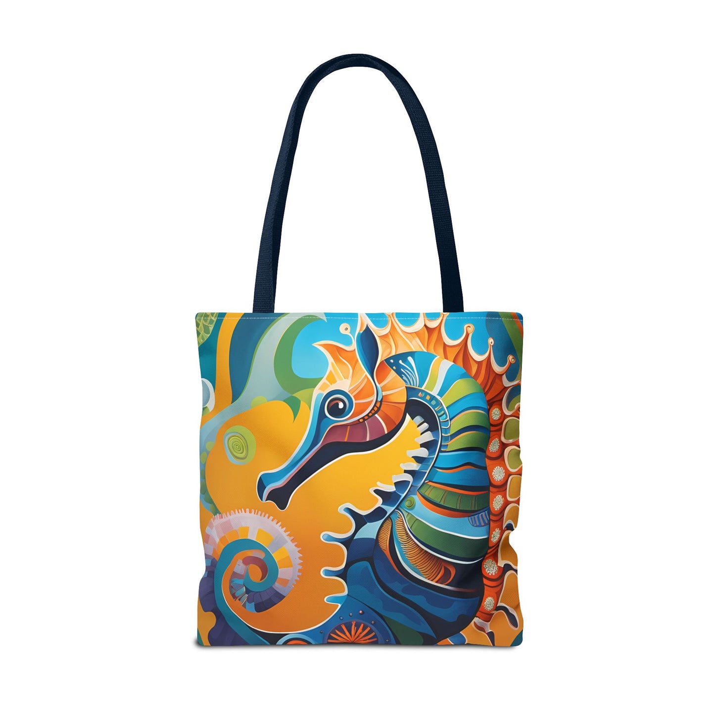 Psychedelic Seahorse Tote Bag