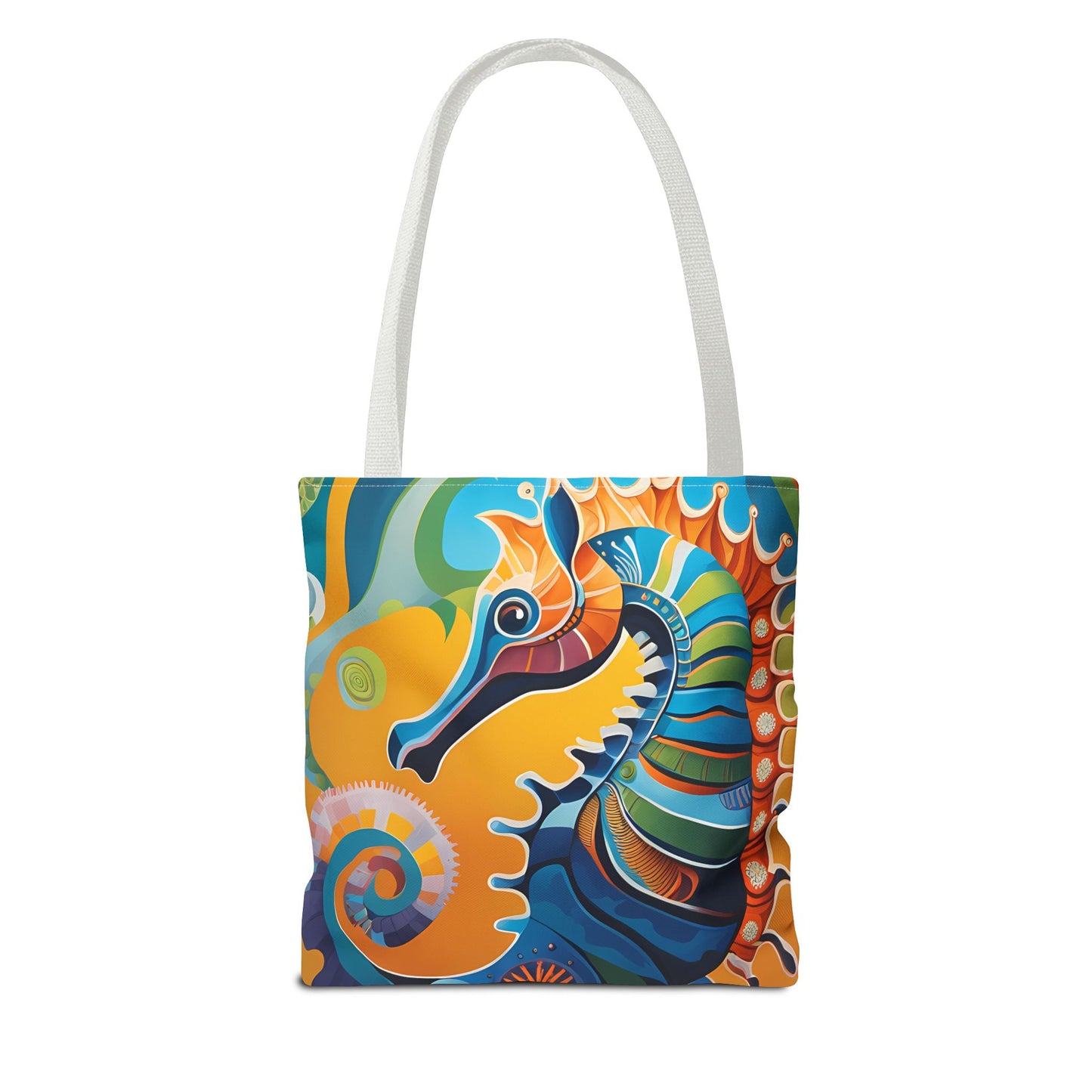 Psychedelic Seahorse Tote Bag