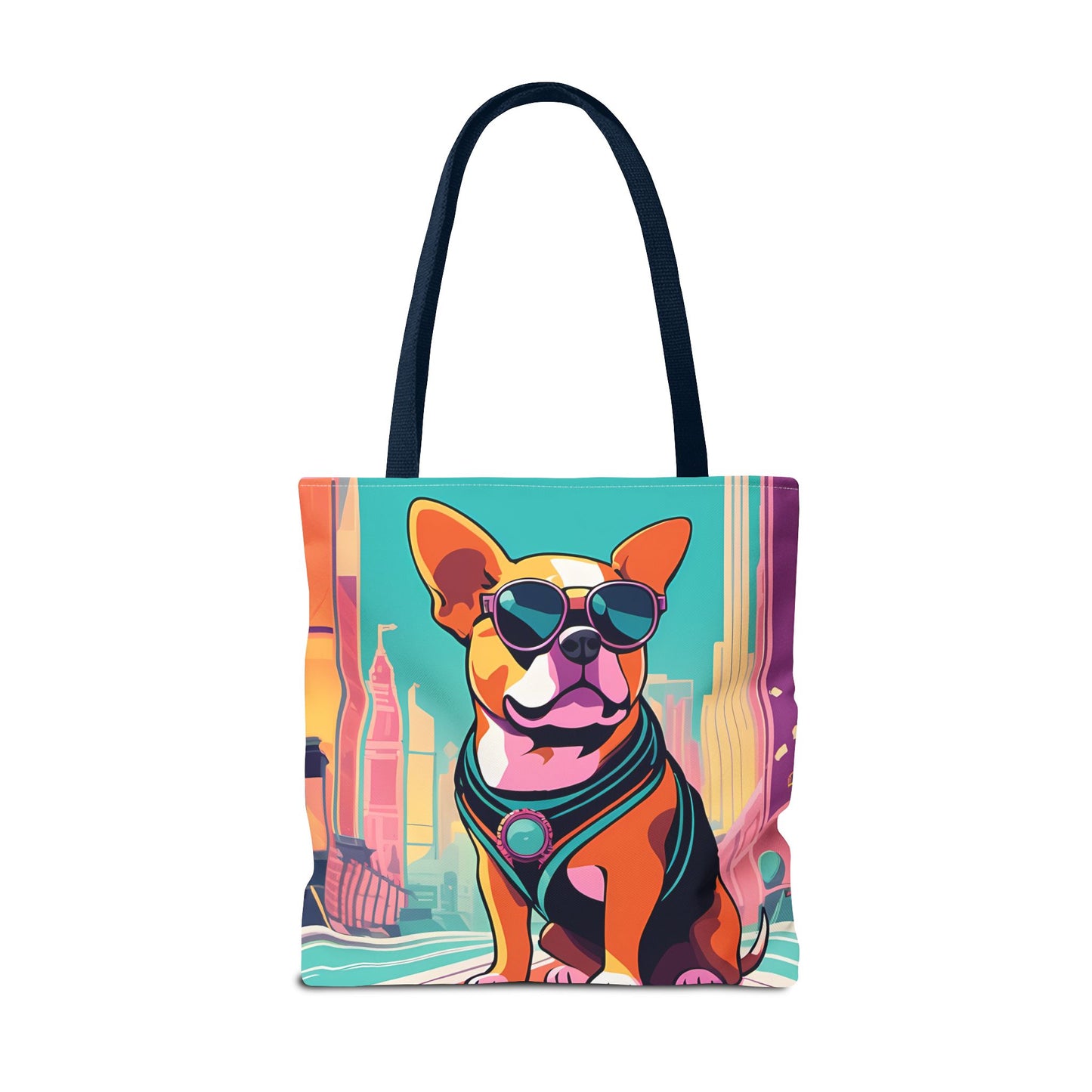 Cool Dog Cityscape Tote Bag