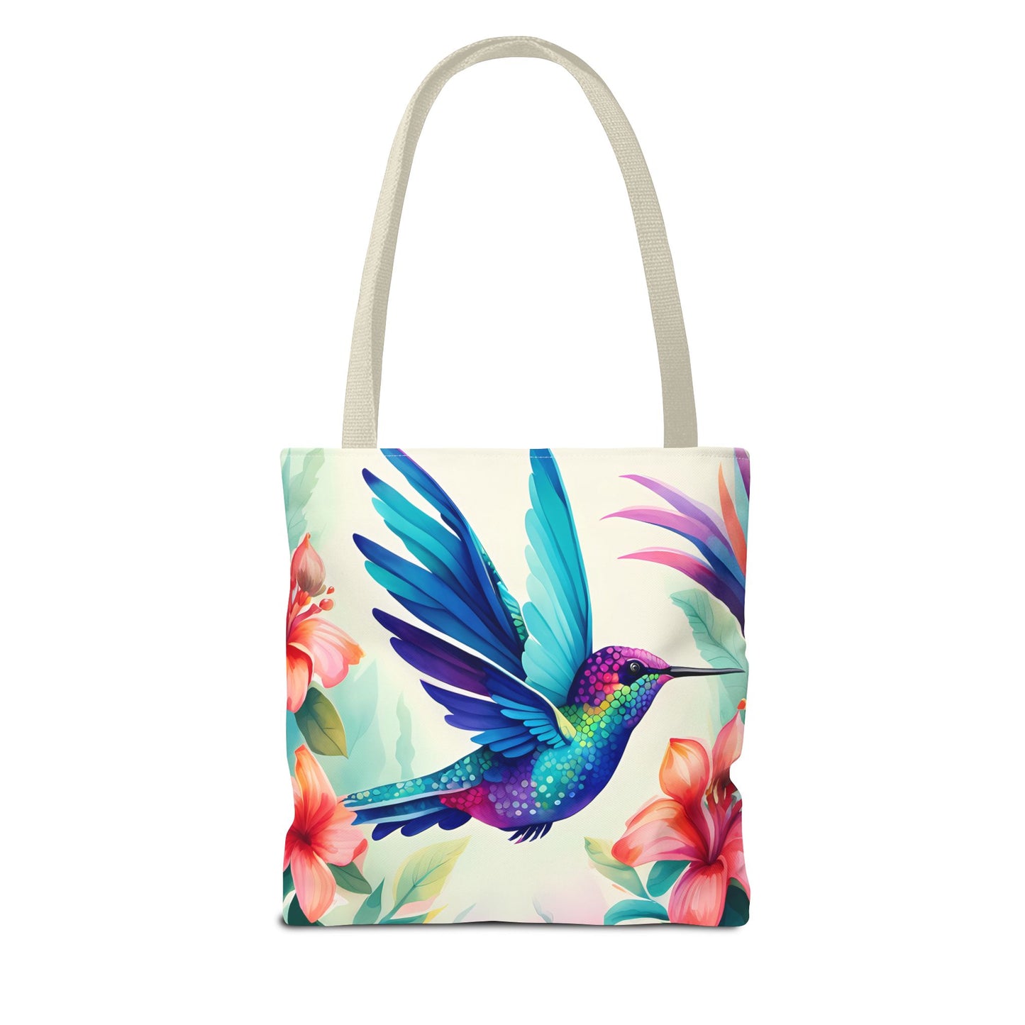 Floral Hummingbird Tote Bag