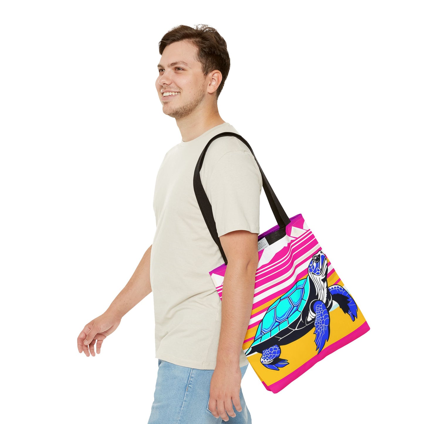 Retro Turtle Beach Tote Bag