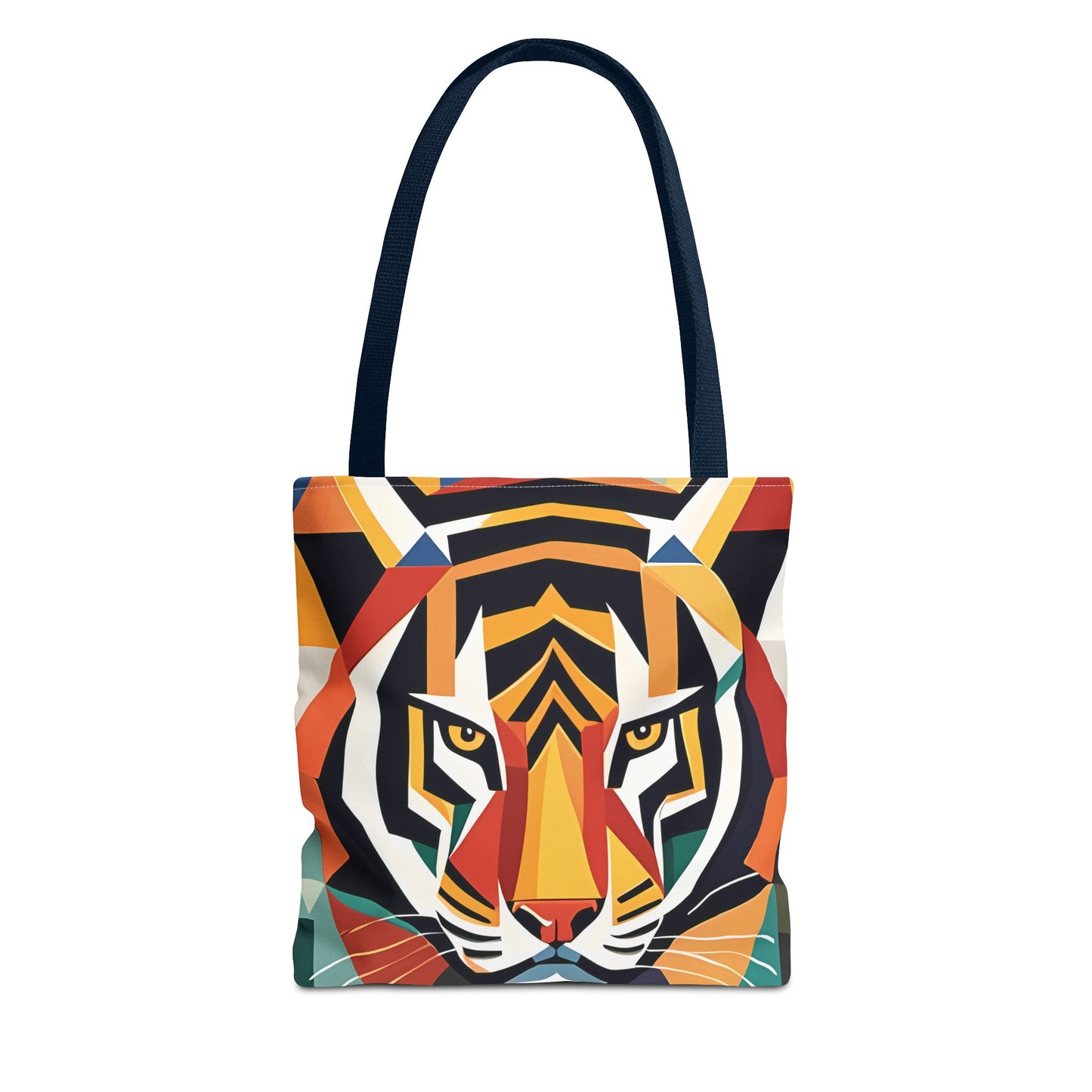 Geometric Tiger Face Tote Bag