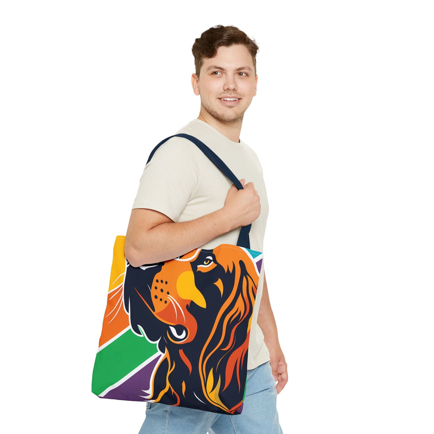 Colorful Irish Setter Tote Bag