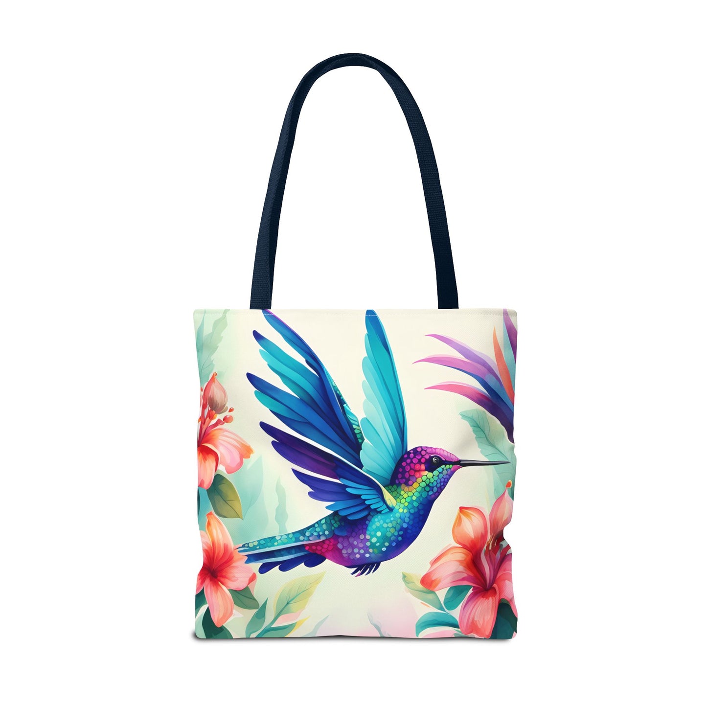 Floral Hummingbird Tote Bag