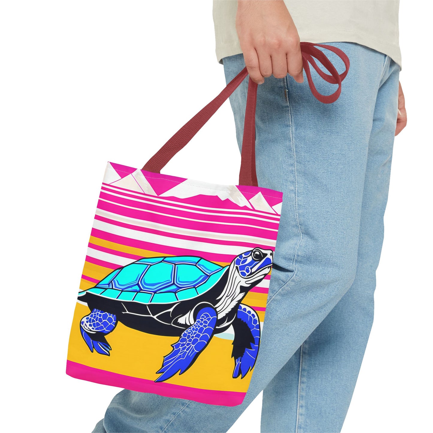 Retro Turtle Beach Tote Bag