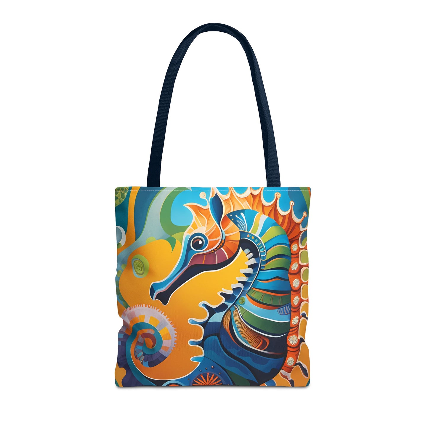 Psychedelic Seahorse Tote Bag