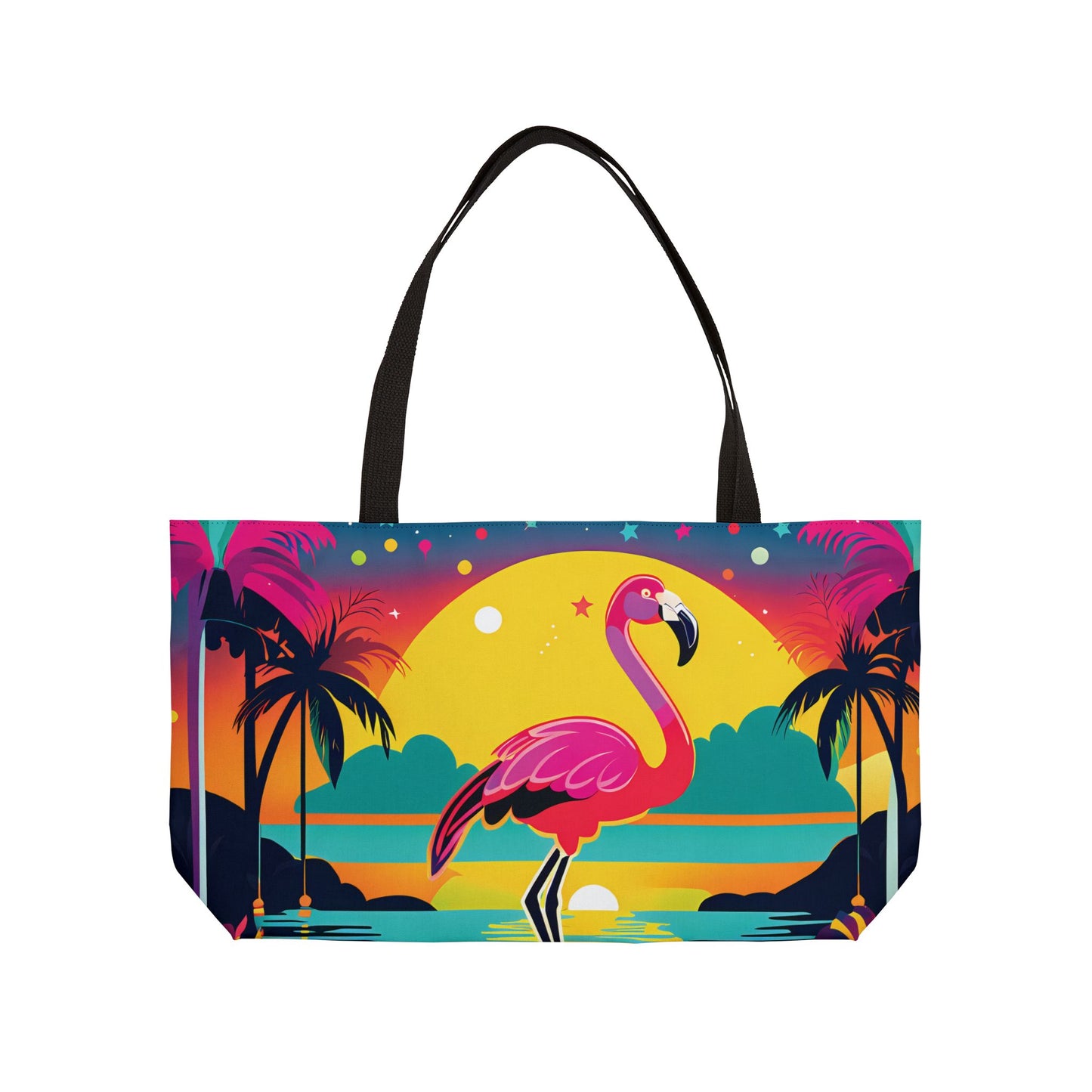 Sunset Tropical Flamingo Tote Bag