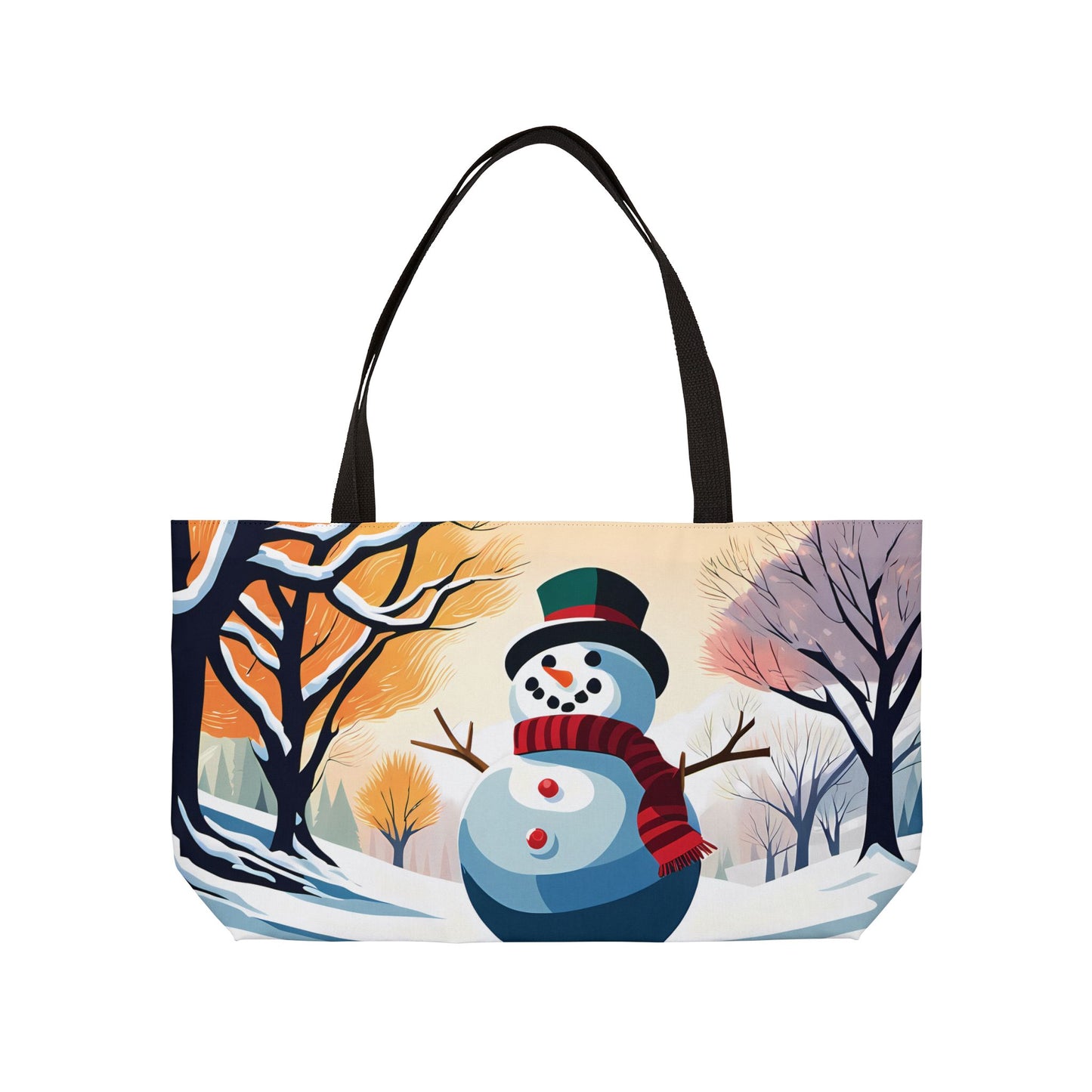 Cheerful Snowman Tote Bag