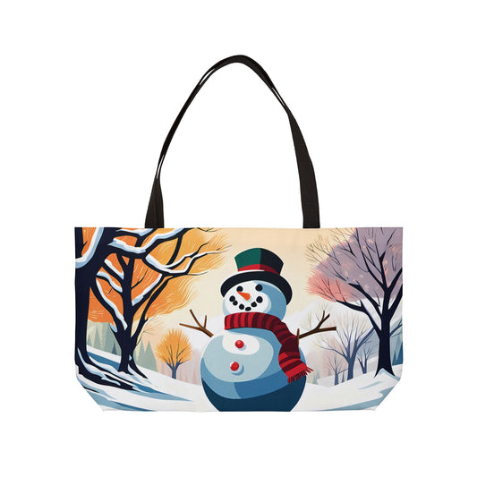 Cheerful Snowman Tote Bag