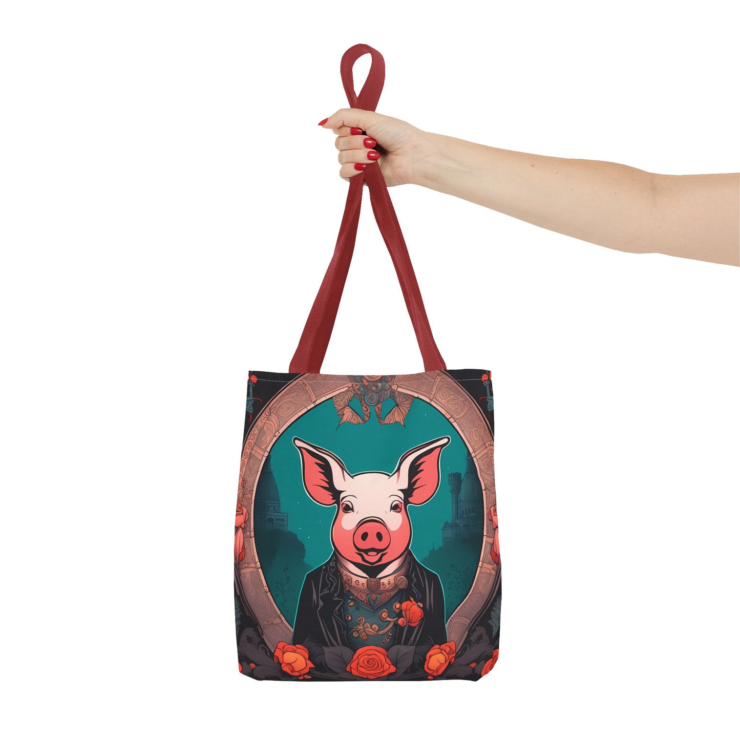 Charming Victorian Pig Tote Bag